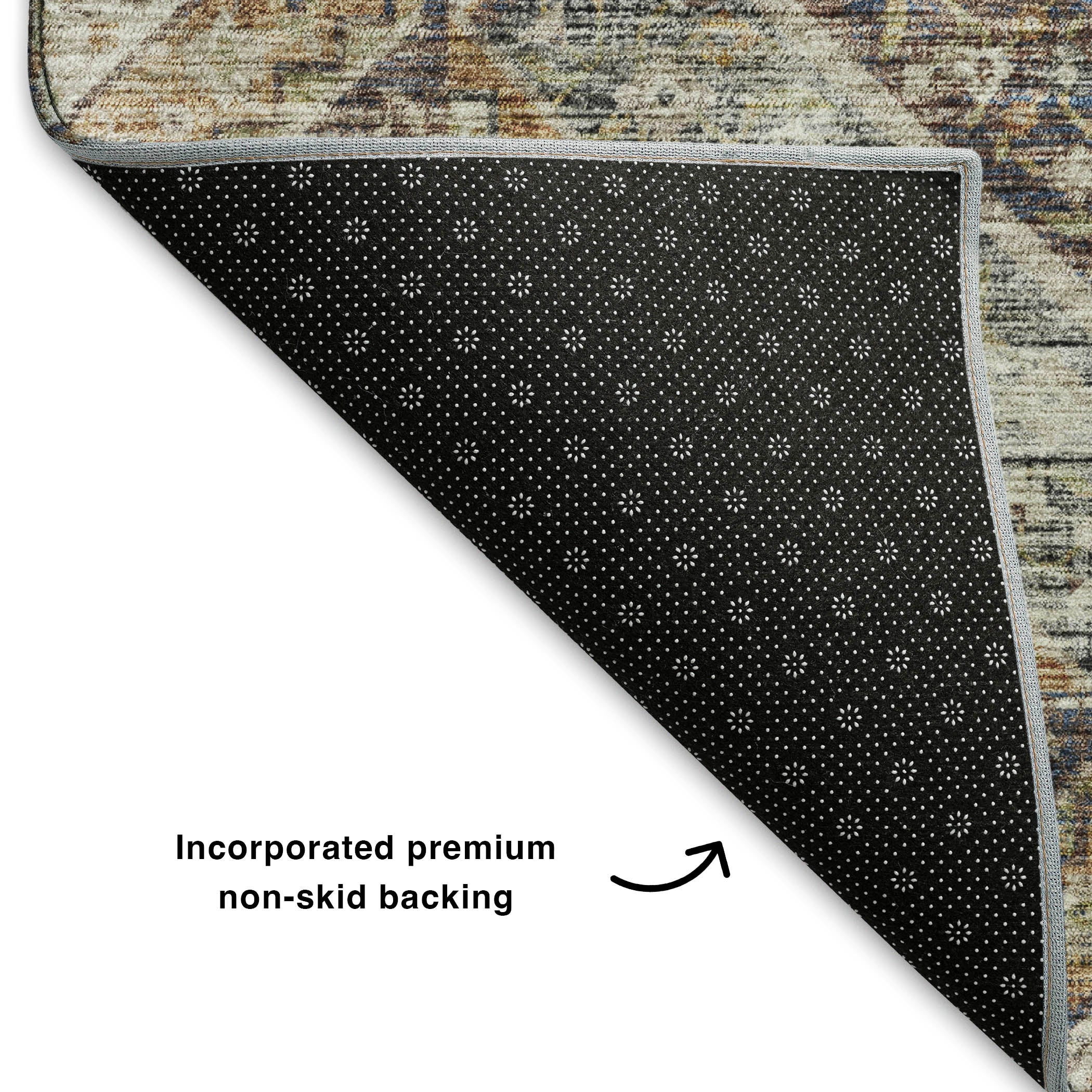 Cusco Machine Washable Transitional Brown Rug 1'8" x 2'6" #shape_Rectangle