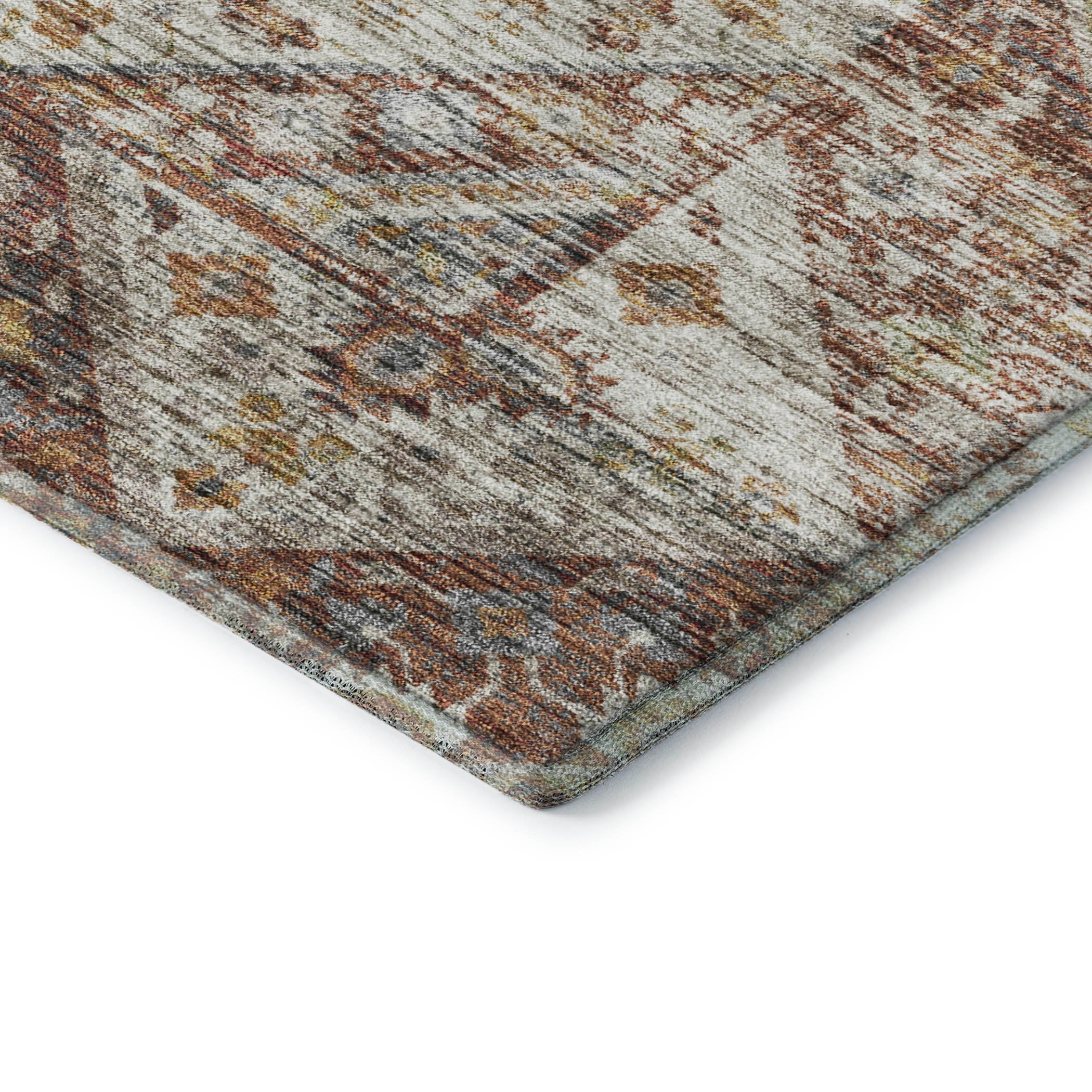 Cusco Machine Washable Transitional Paprika Orange Rug 1'8" x 2'6" #shape_Rectangle