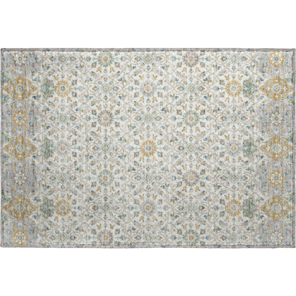 Zanzibar Machine Washable Transitional Ivory Rug 1'8" x 2'6"