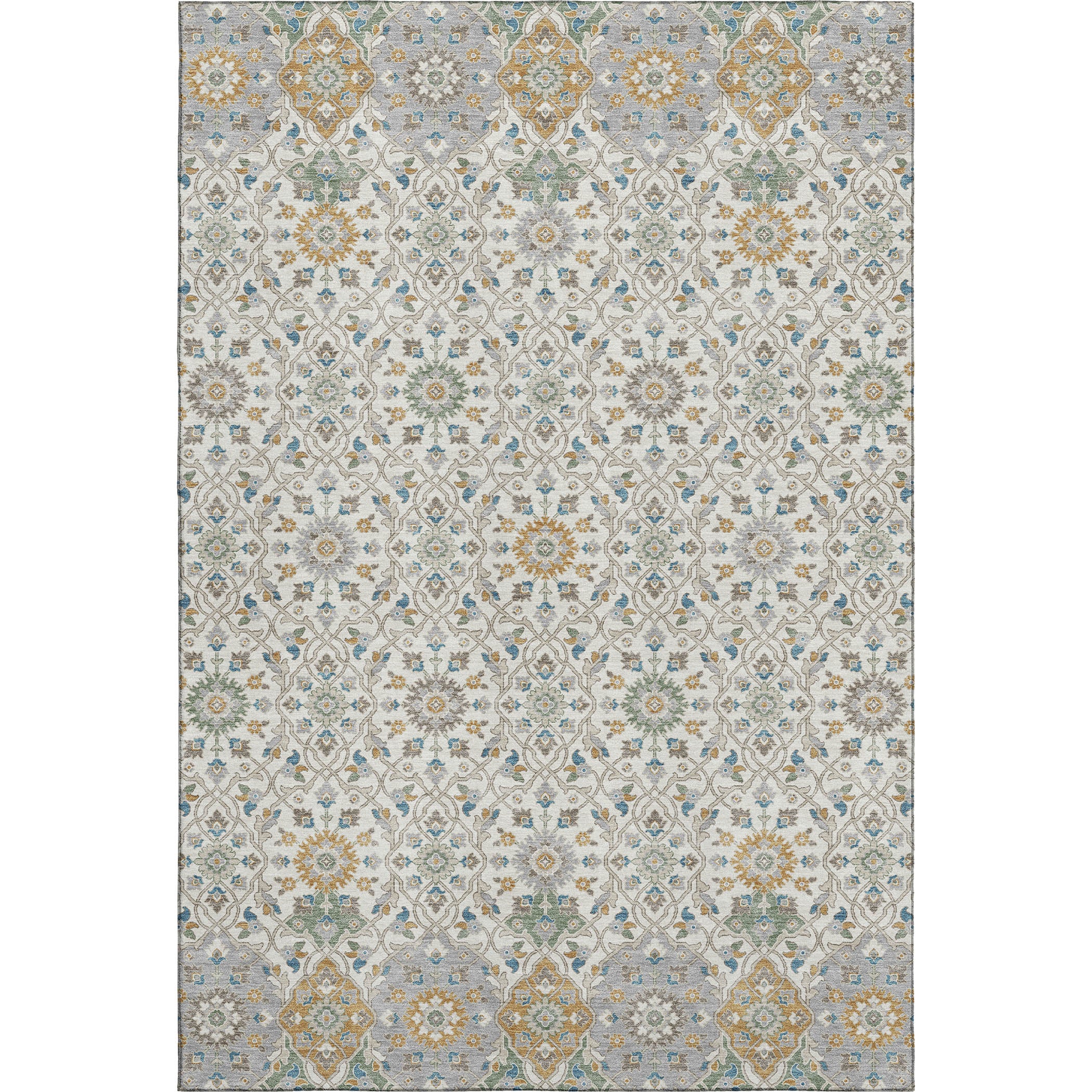 Zanzibar Machine Washable Transitional Ivory Rug 2'6" x 3'10" #shape_Rectangle