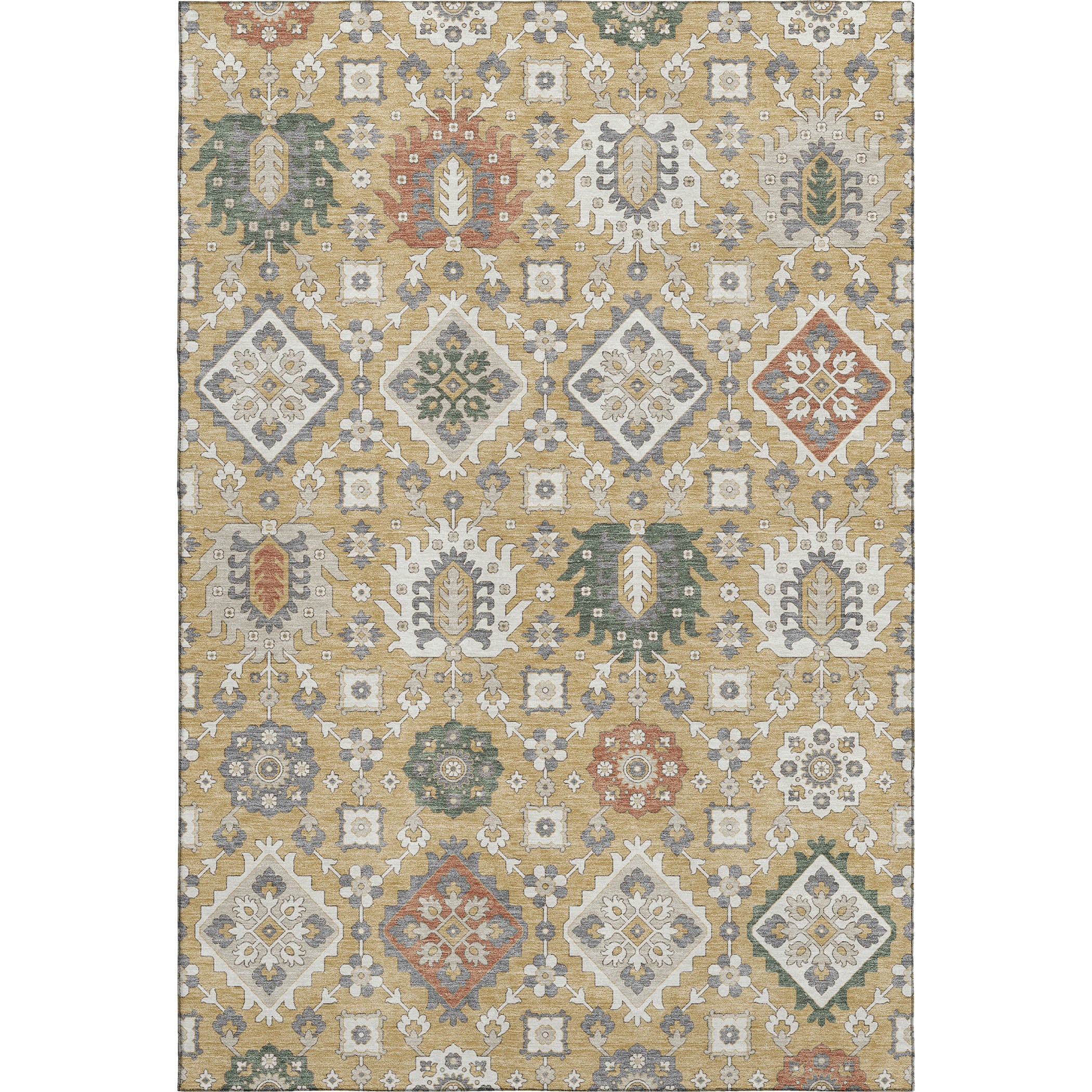 Bern Machine Washable Transitional Gold Rug 2'6" x 3'10" #shape_Rectangle