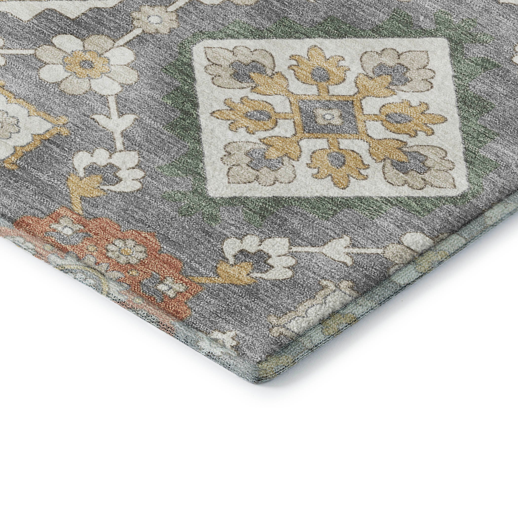Bern Machine Washable Transitional Gray Rug 1'8" x 2'6" #shape_Rectangle