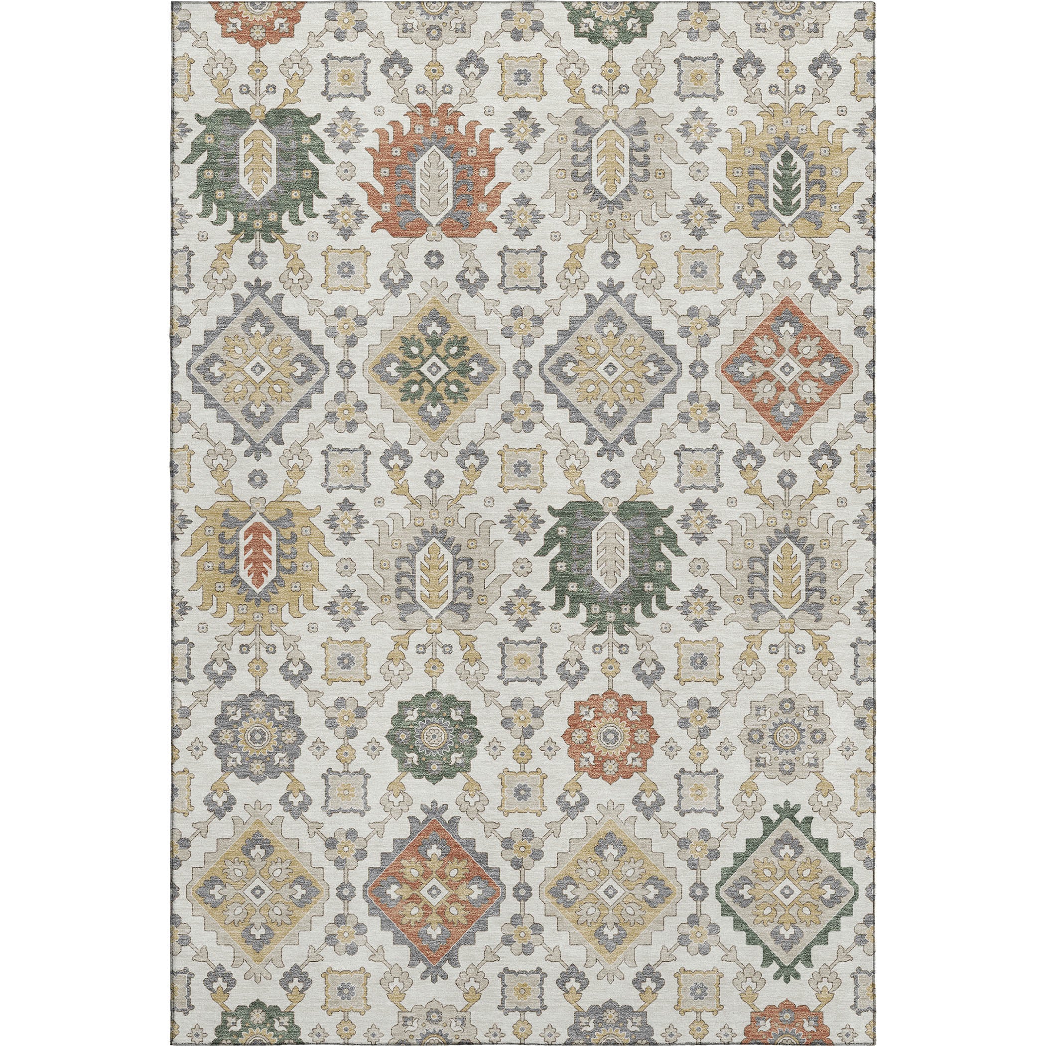 Bern Machine Washable Transitional Ivory Rug 2'6" x 3'10" #shape_Rectangle