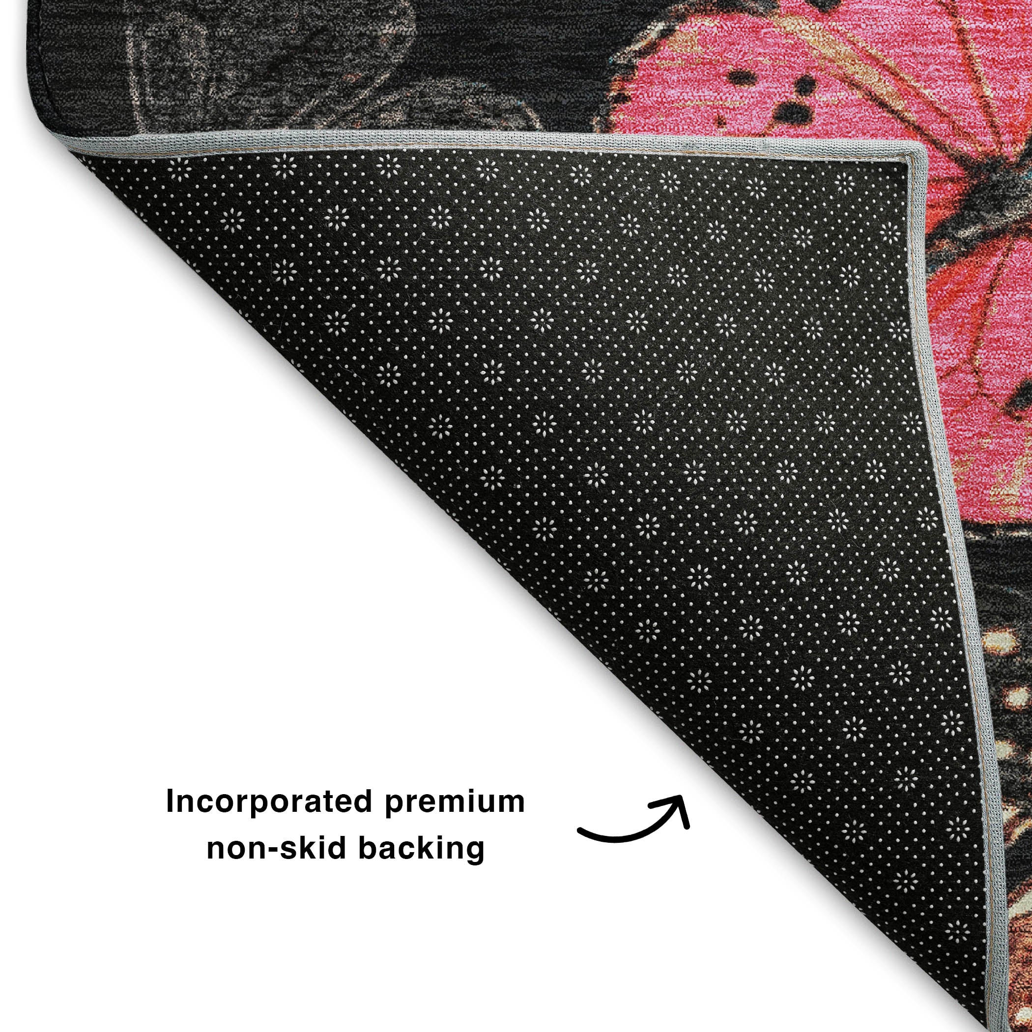 Marrakech Machine Washable Transitional Black Rug 1'8" x 2'6" #shape_Rectangle