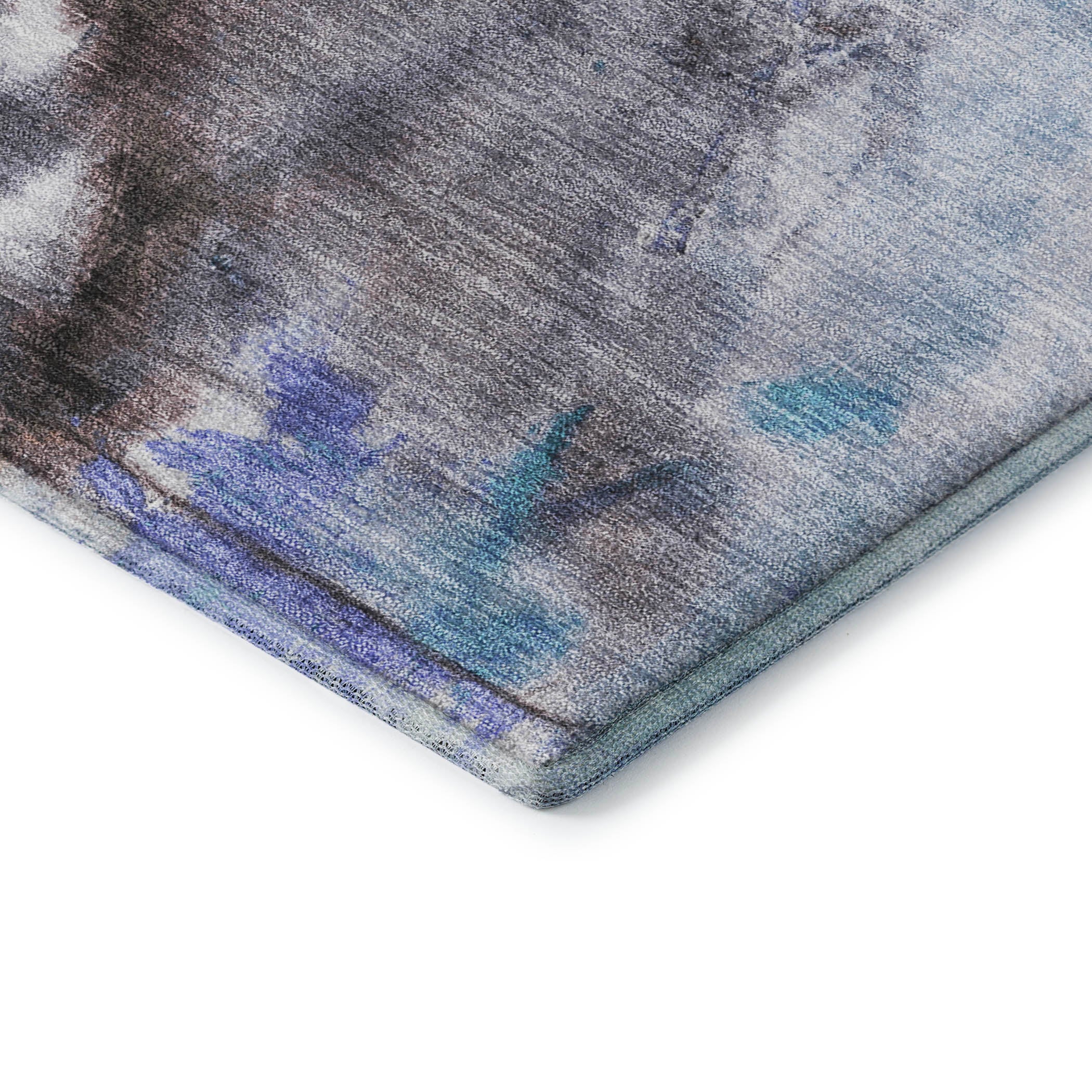 Antigua Machine Washable Transitional Lavender Purple Rug 1'8" x 2'6" #shape_Rectangle