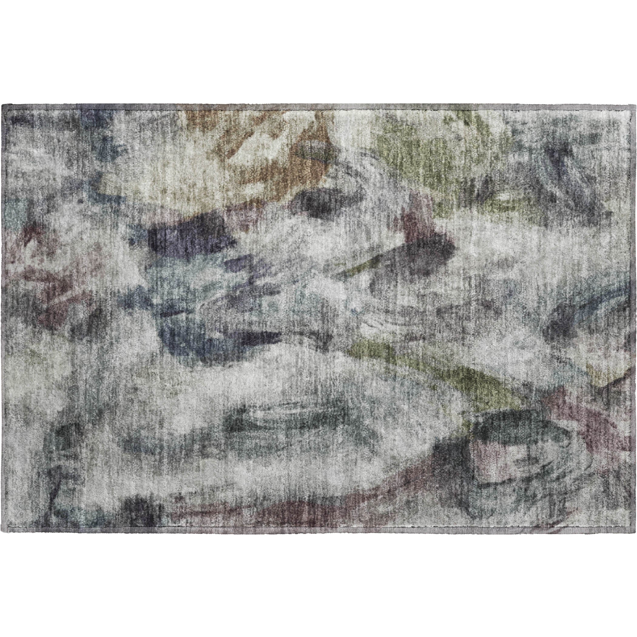 Oslo Machine Washable Transitional Gray Rug 1'8" x 2'6" #shape_Rectangle