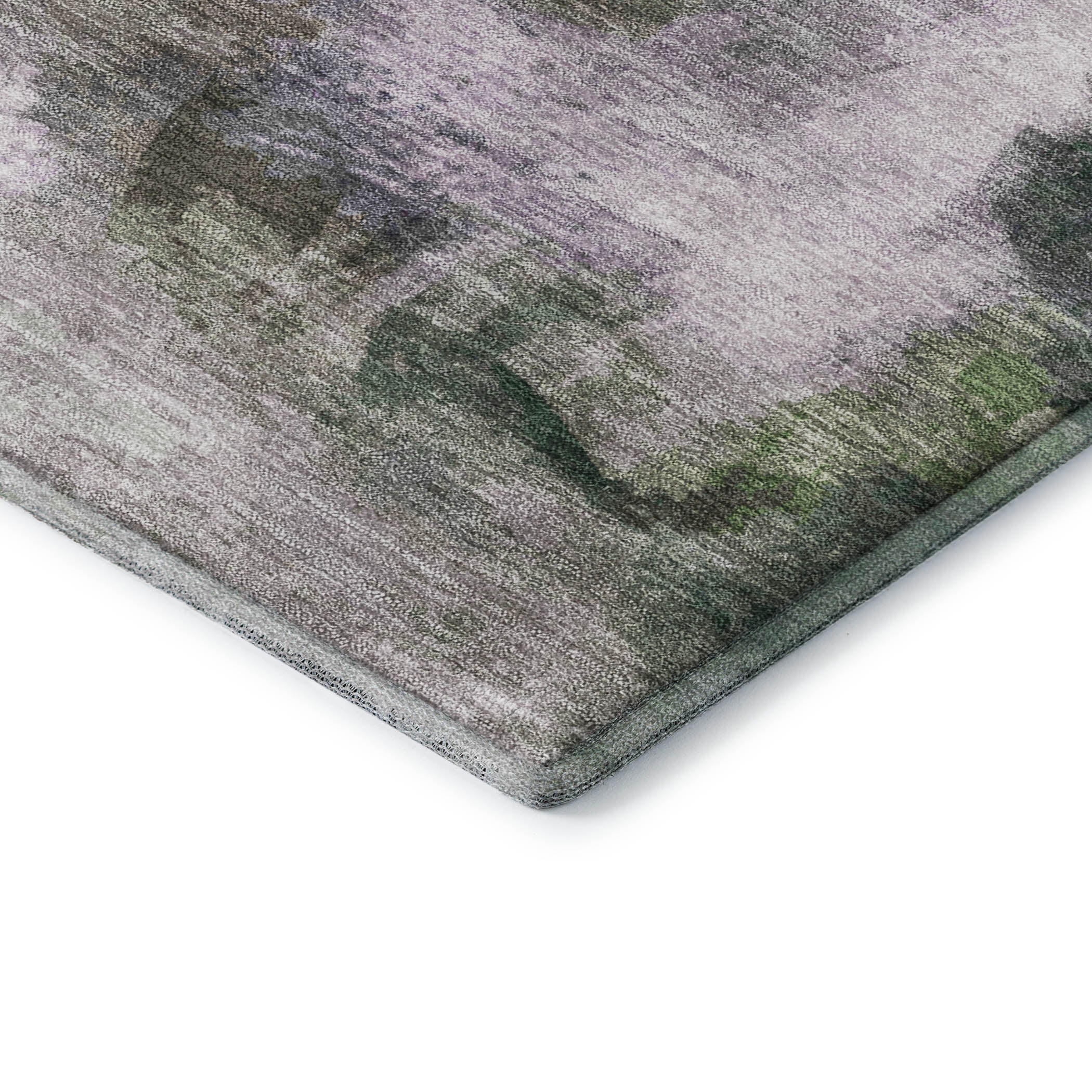 Oslo Machine Washable Transitional Lavender Purple Rug 1'8" x 2'6" #shape_Rectangle