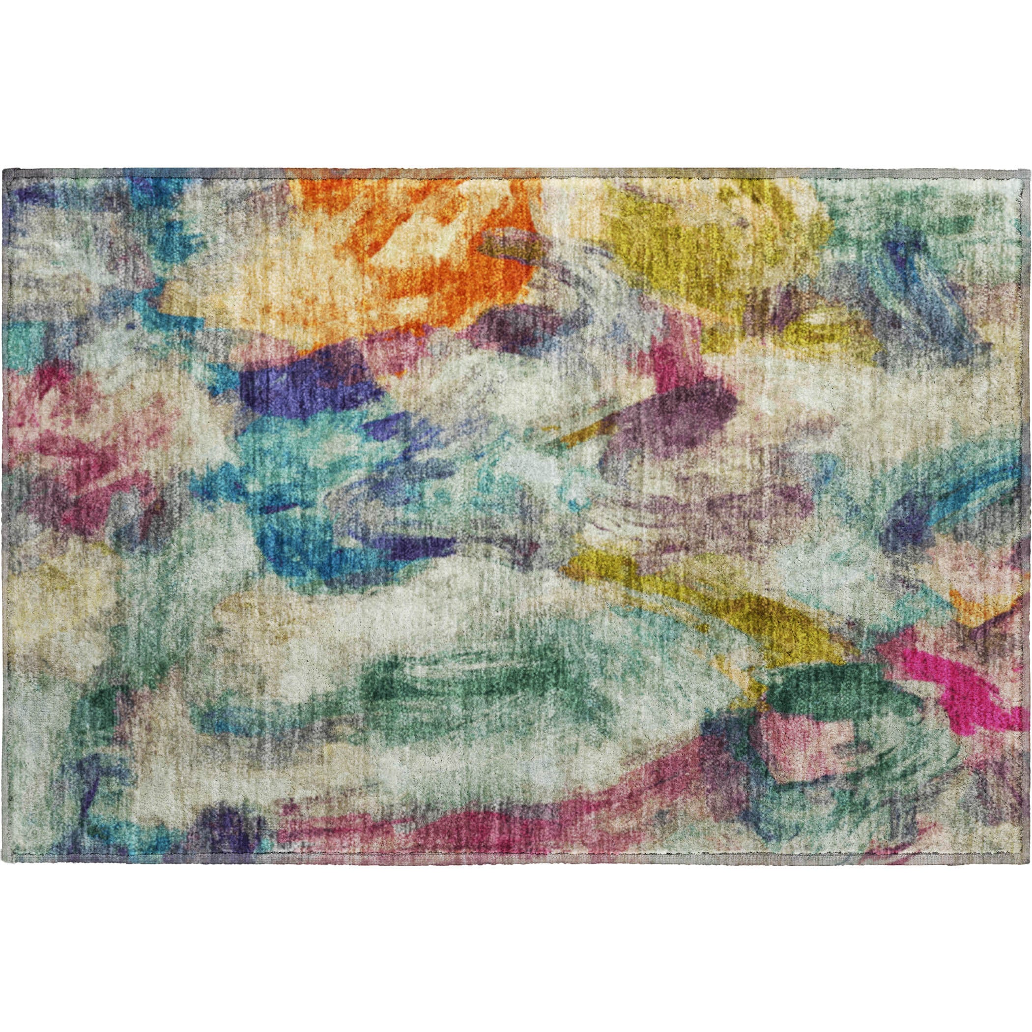 Oslo Machine Washable Transitional Sage Green Rug 1'8" x 2'6" #shape_Rectangle