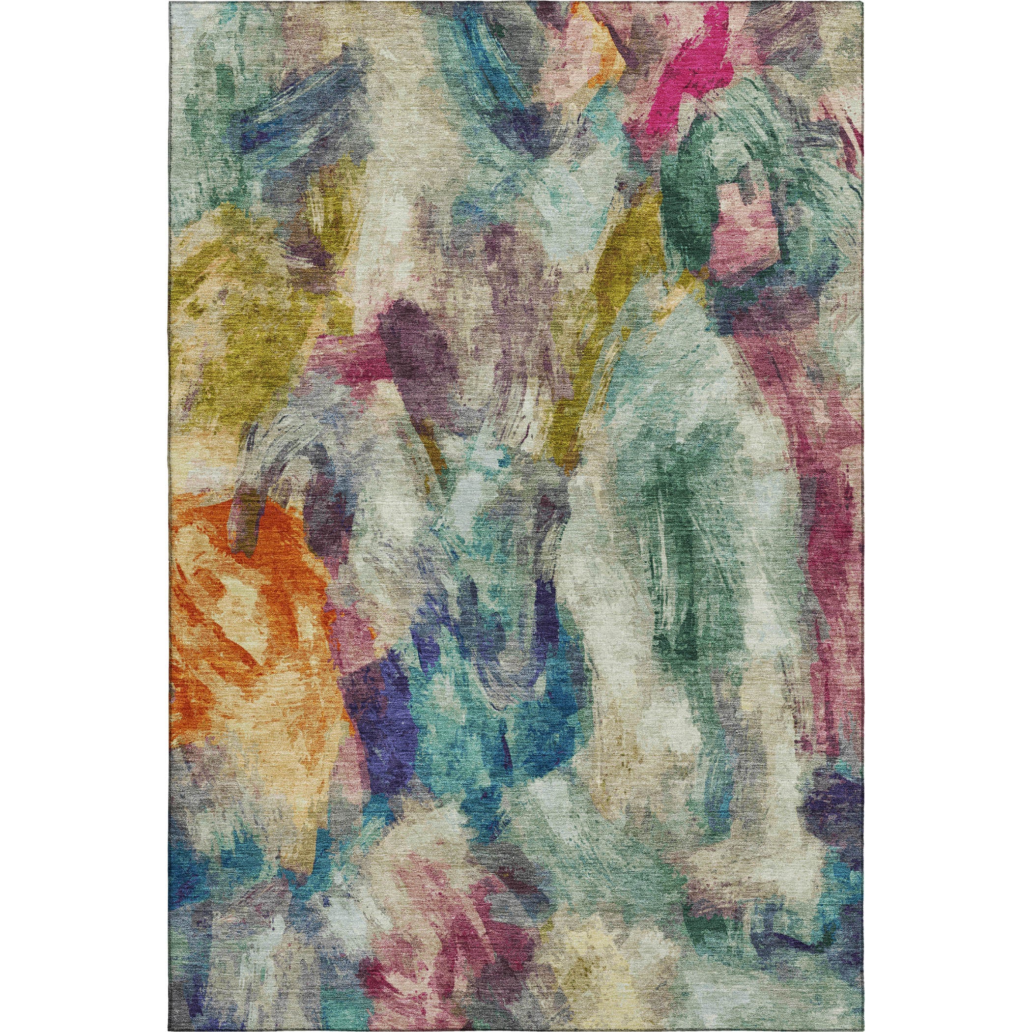 Oslo Machine Washable Transitional Sage Green Rug 2'6" x 3'10" #shape_Rectangle