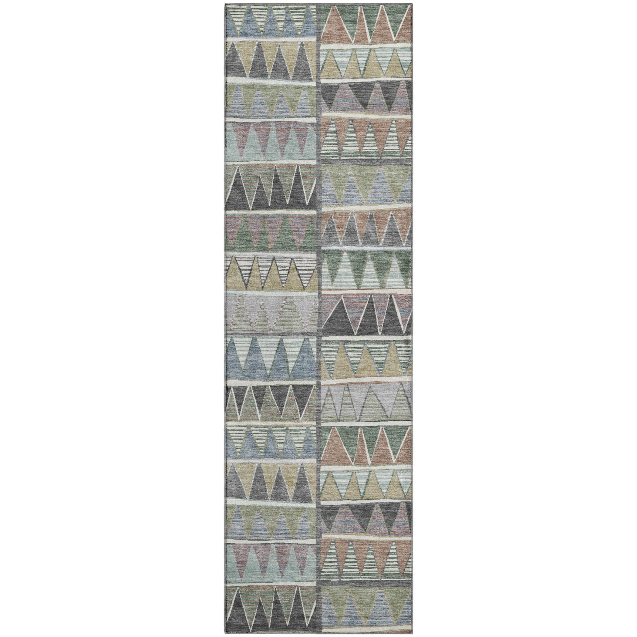 Bruges Machine Washable Transitional Gray Rug 2'3" x 7'6" #shape_Runner