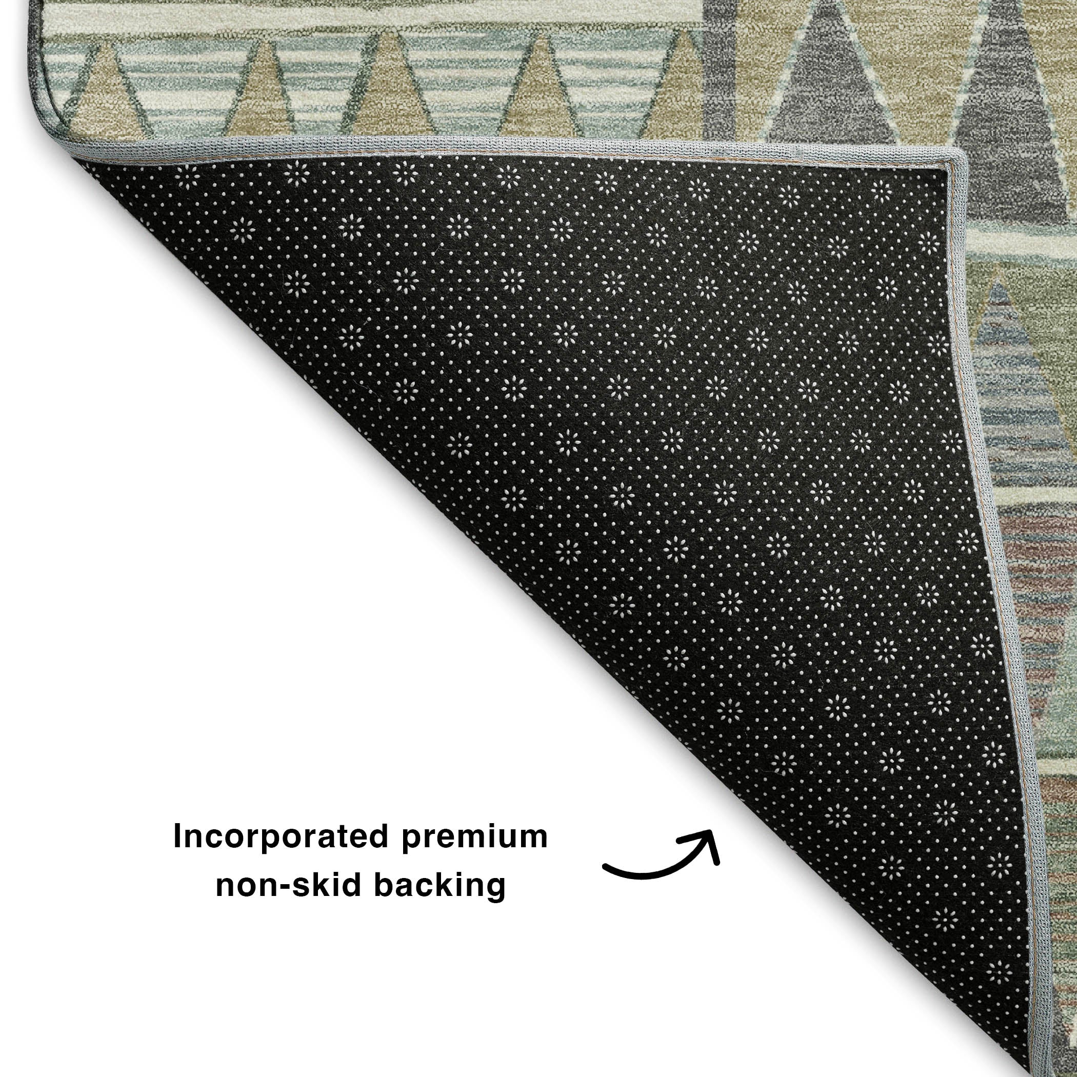 Bruges Machine Washable Transitional Gray Rug 1'8" x 2'6" #shape_Rectangle