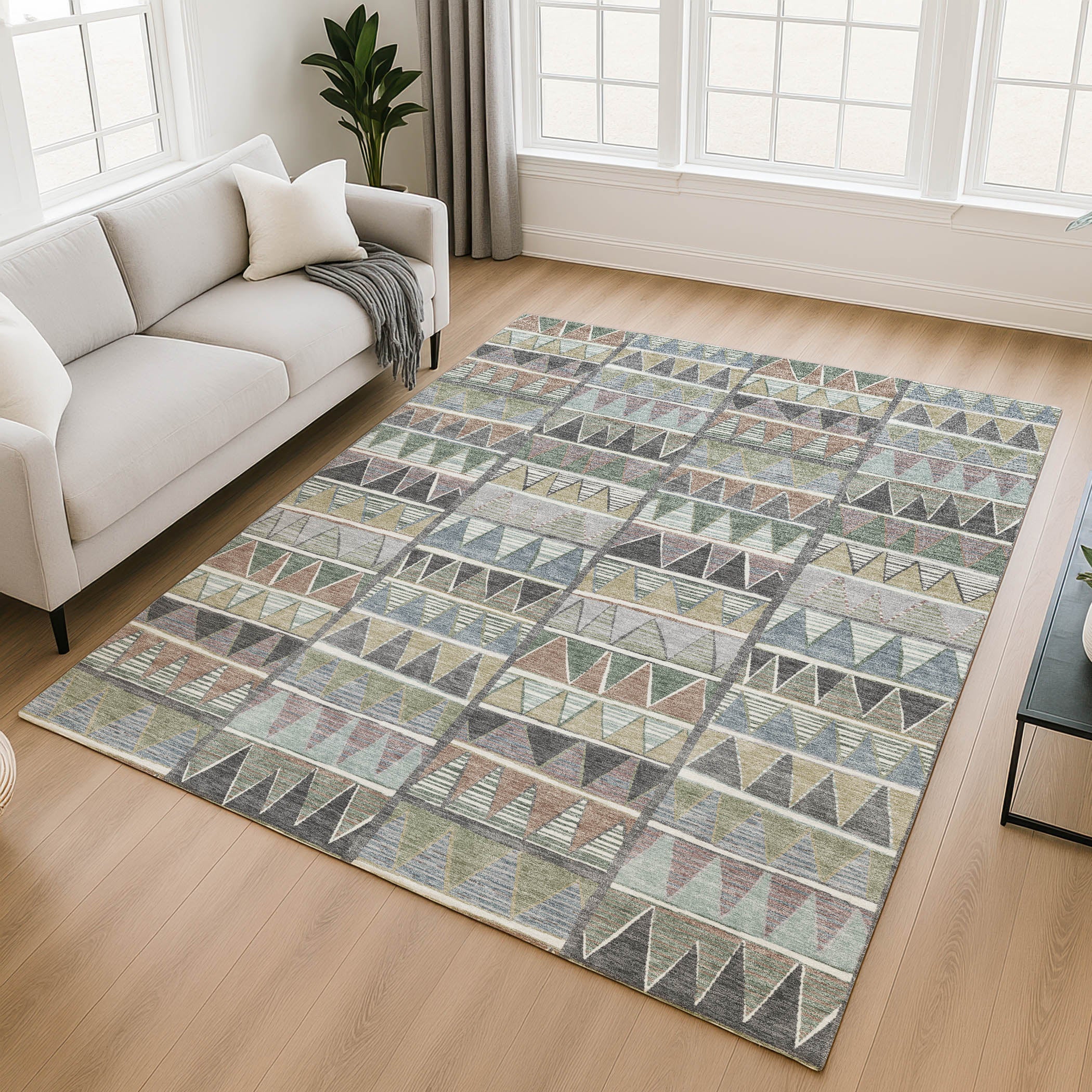 Bruges Machine Washable Transitional Gray Rug 2'6" x 3'10" #shape_Rectangle