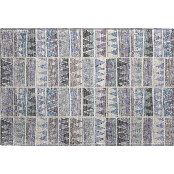 Bruges Machine Washable Transitional Lavender Purple Rug 1'8" x 2'6"