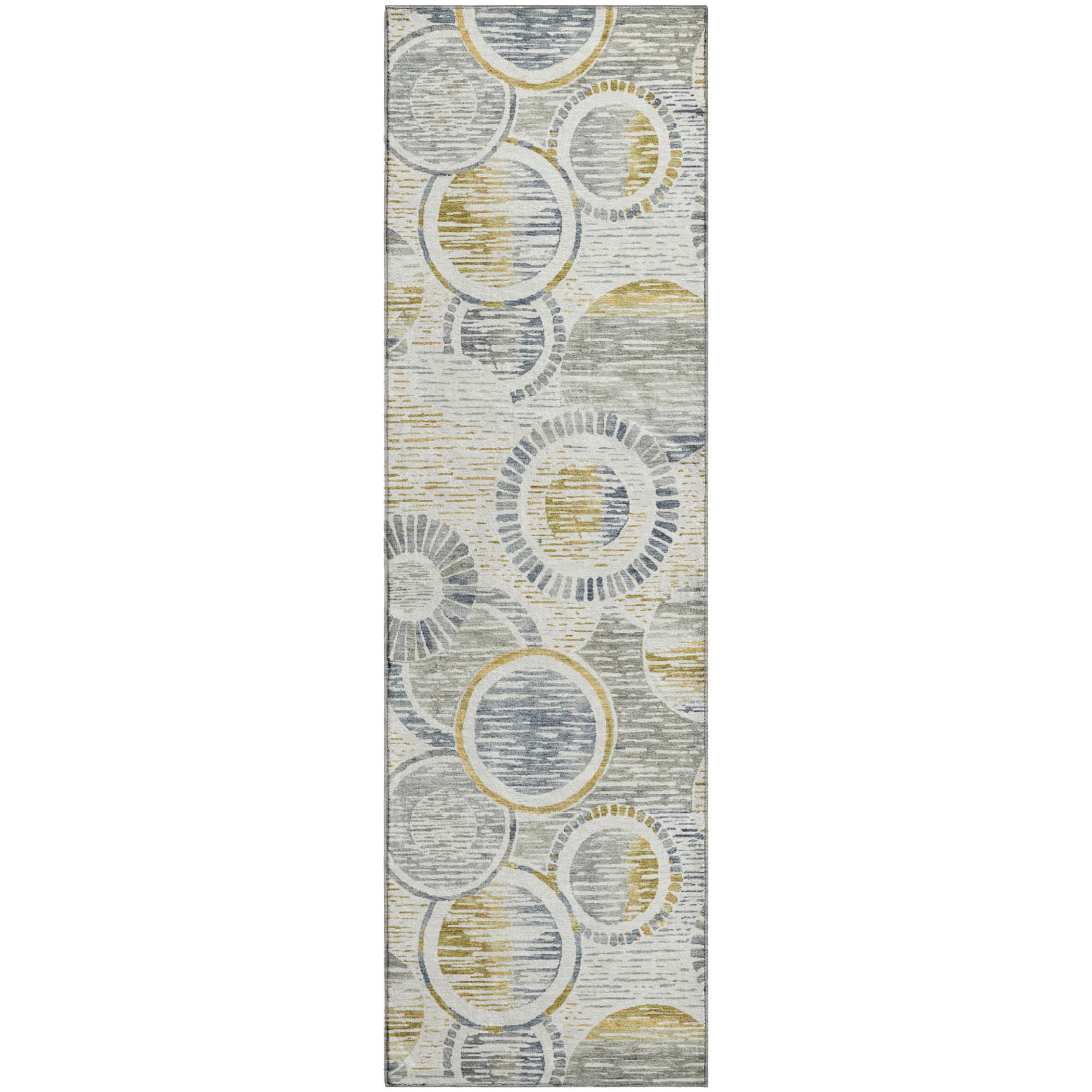 Vienna Machine Washable Transitional Ivory Rug 2'3" x 7'6" #shape_Runner