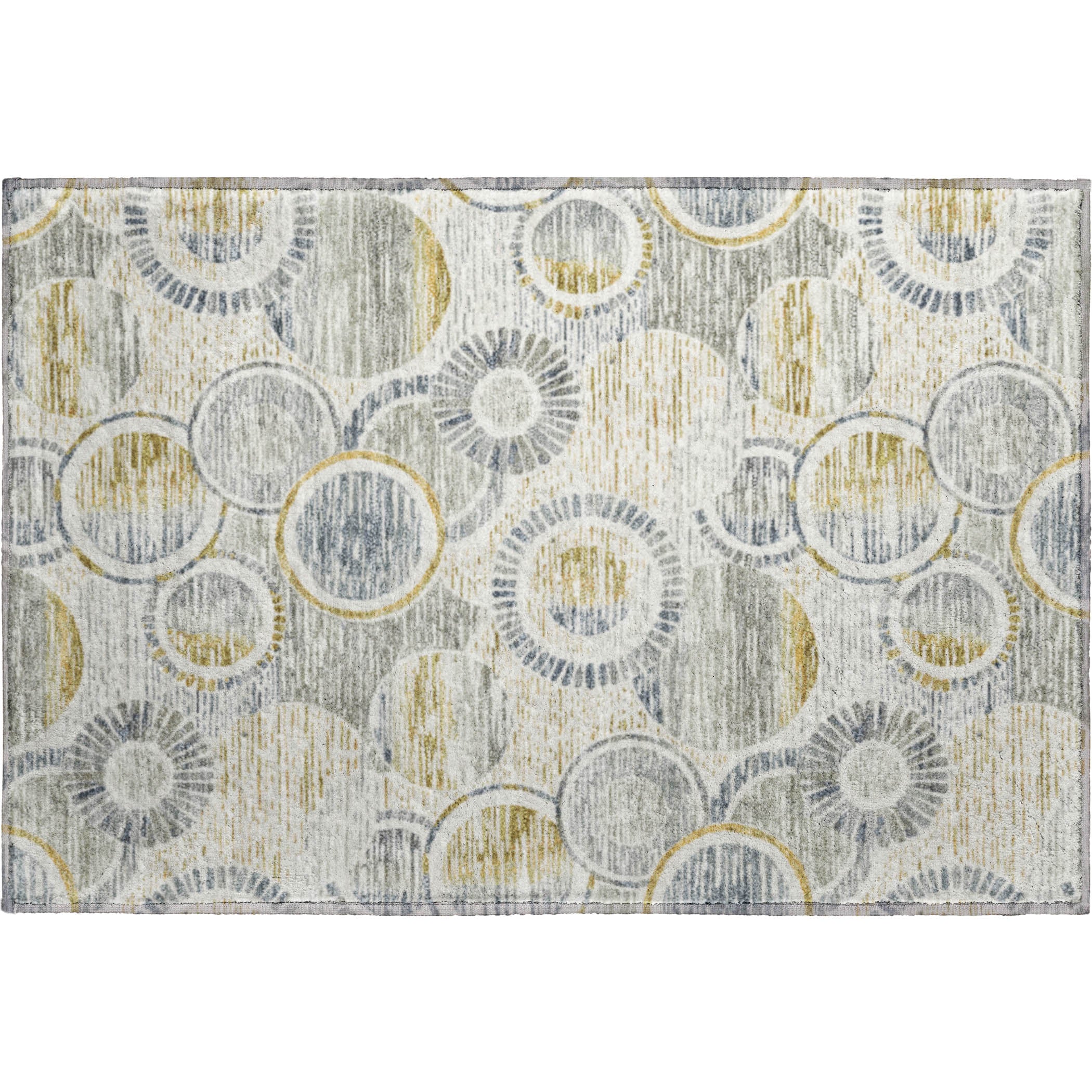 Vienna Machine Washable Transitional Ivory Rug 1'8" x 2'6" #shape_Rectangle