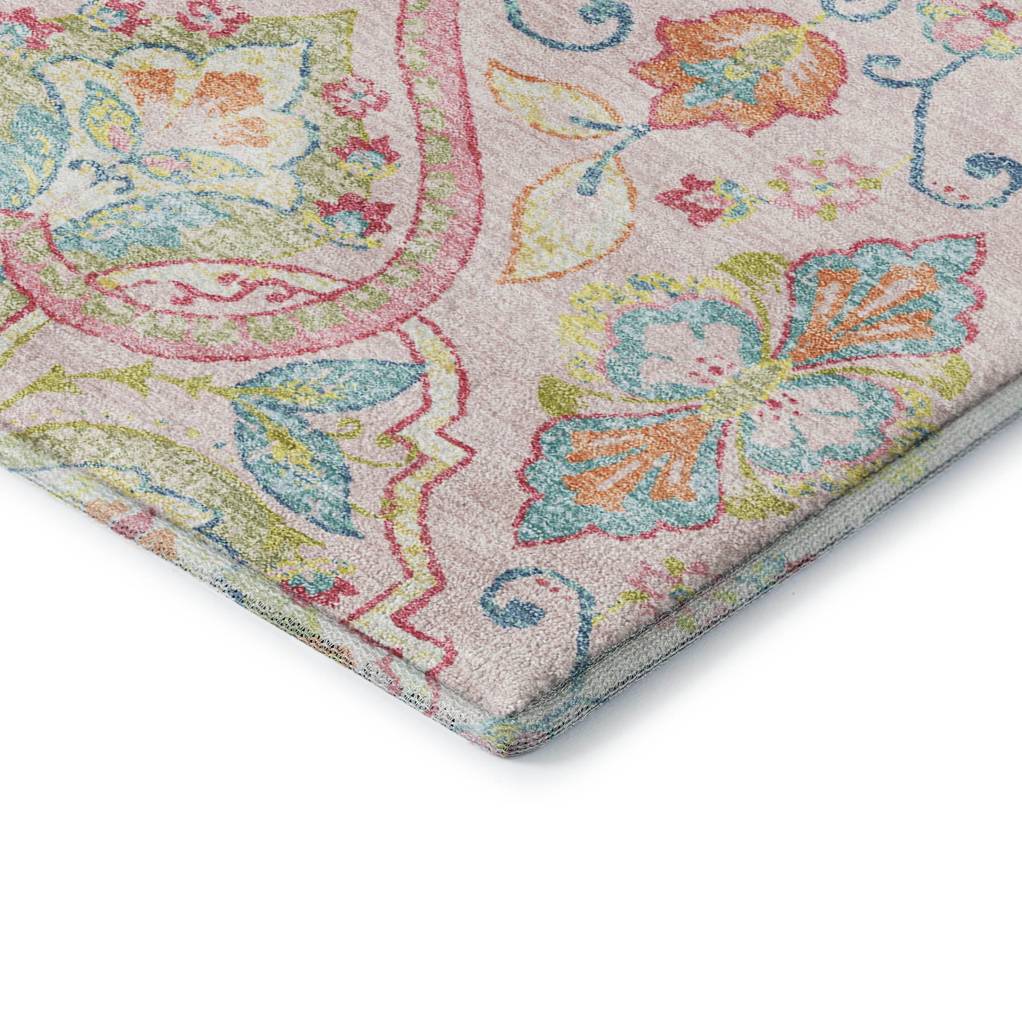 Sintra Machine Washable Transitional Pink Rug 1'8" x 2'6" #shape_Rectangle