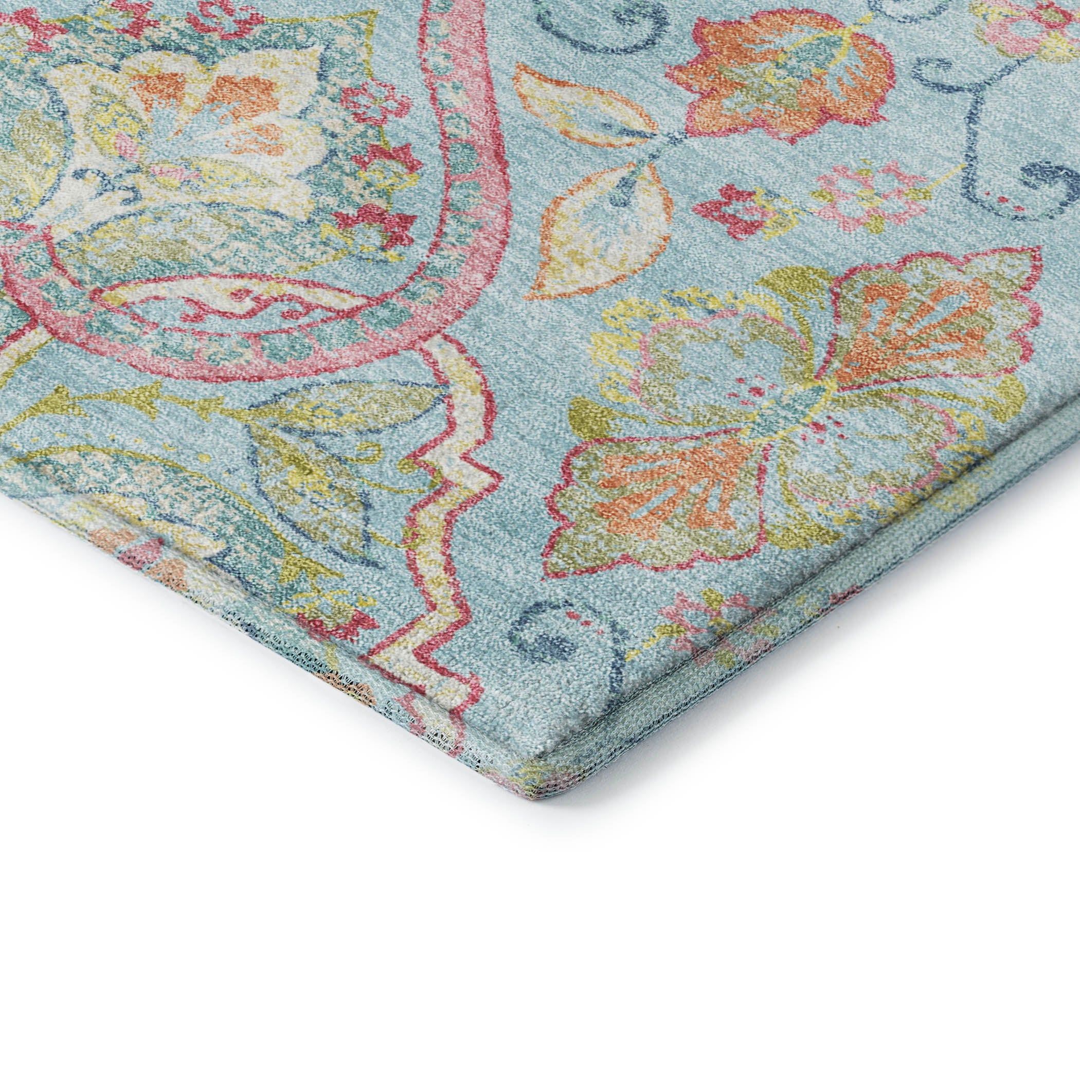 Sintra Machine Washable Transitional Sky Blue Rug 1'8" x 2'6" #shape_Rectangle