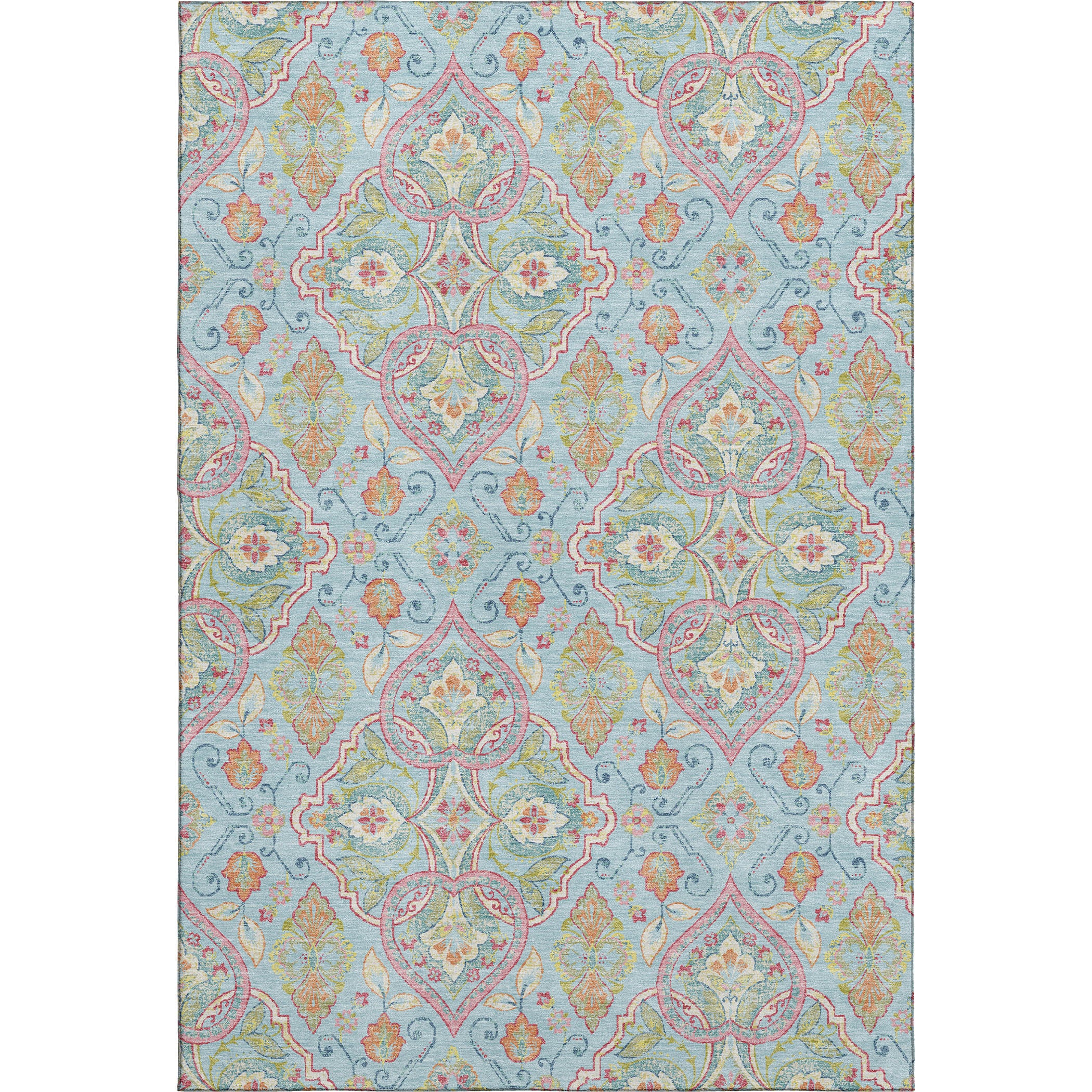 Sintra Machine Washable Transitional Sky Blue Rug 2'6" x 3'10" #shape_Rectangle