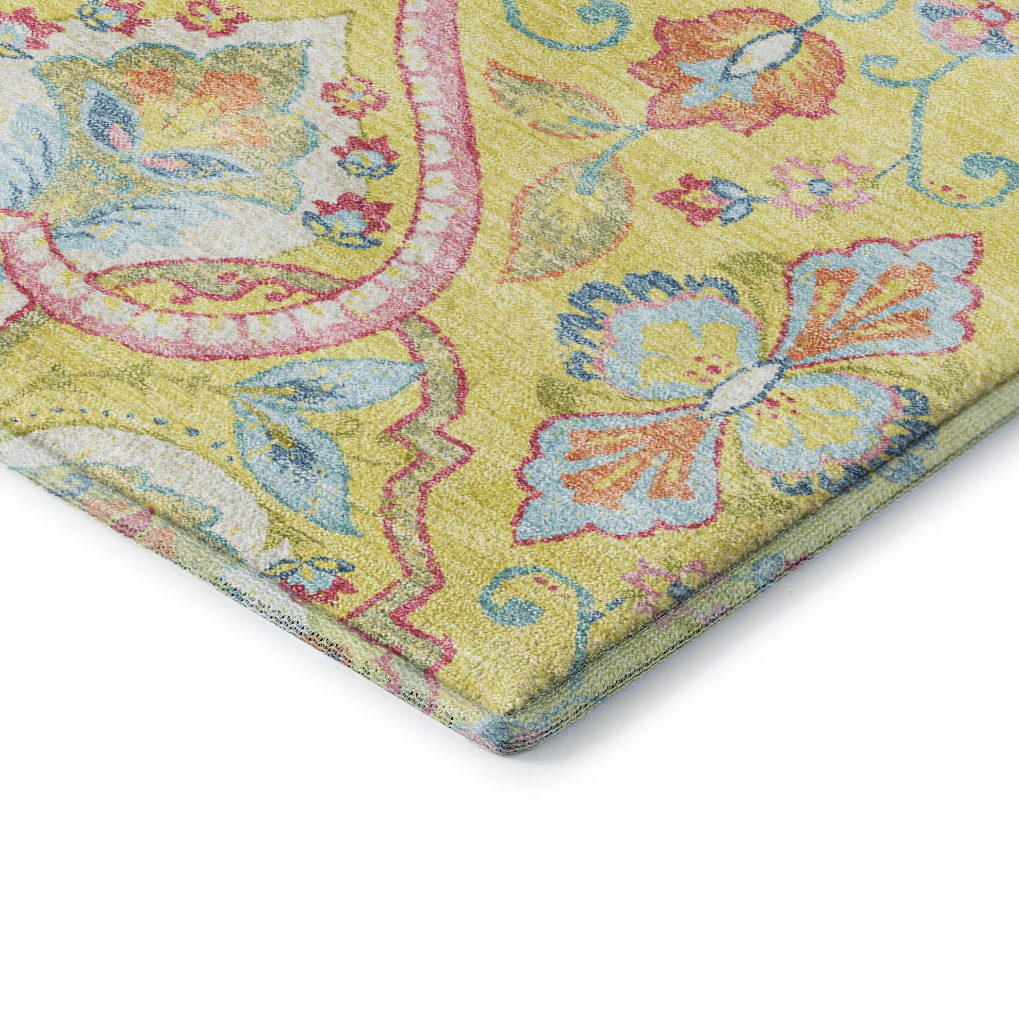 Sintra Machine Washable Transitional Yellow Gold Rug 1'8" x 2'6" #shape_Rectangle