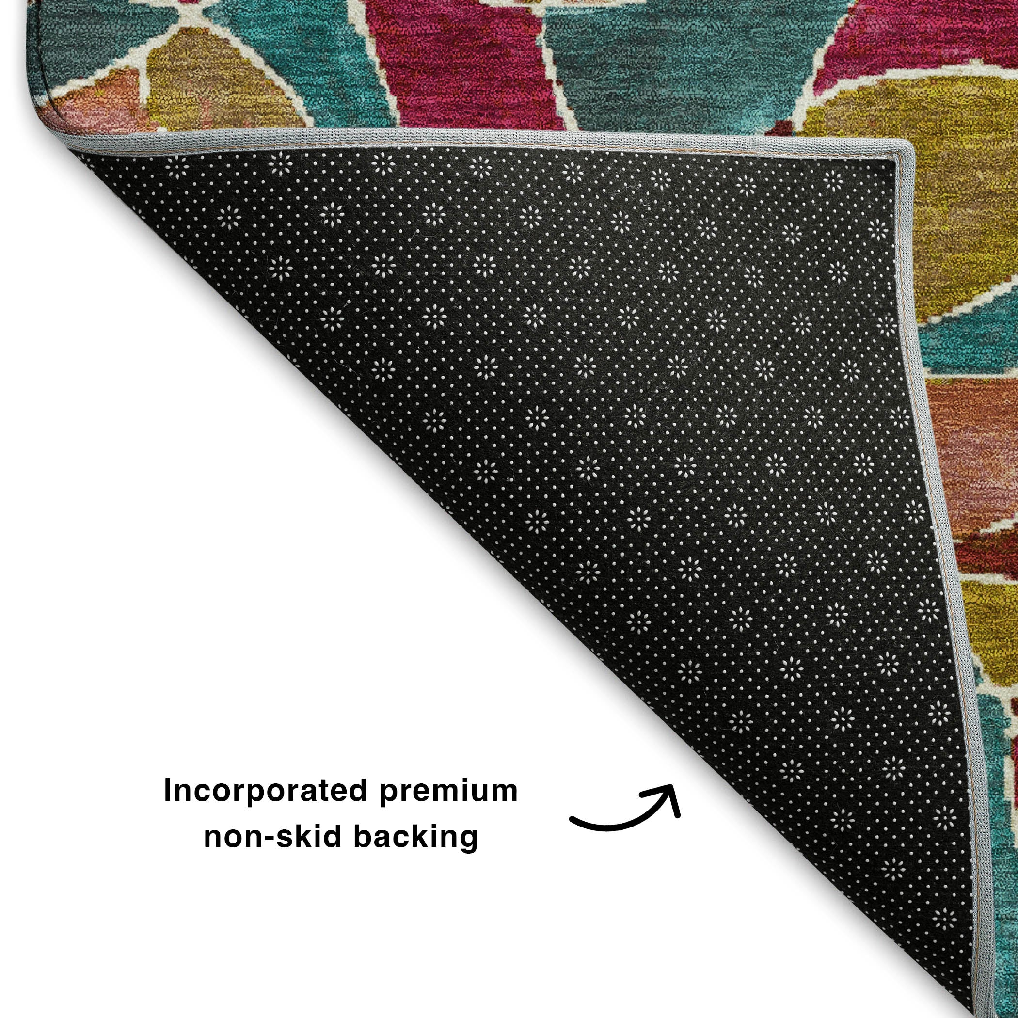 Split Machine Washable Transitional Merlot Red Rug 1'8" x 2'6" #shape_Rectangle