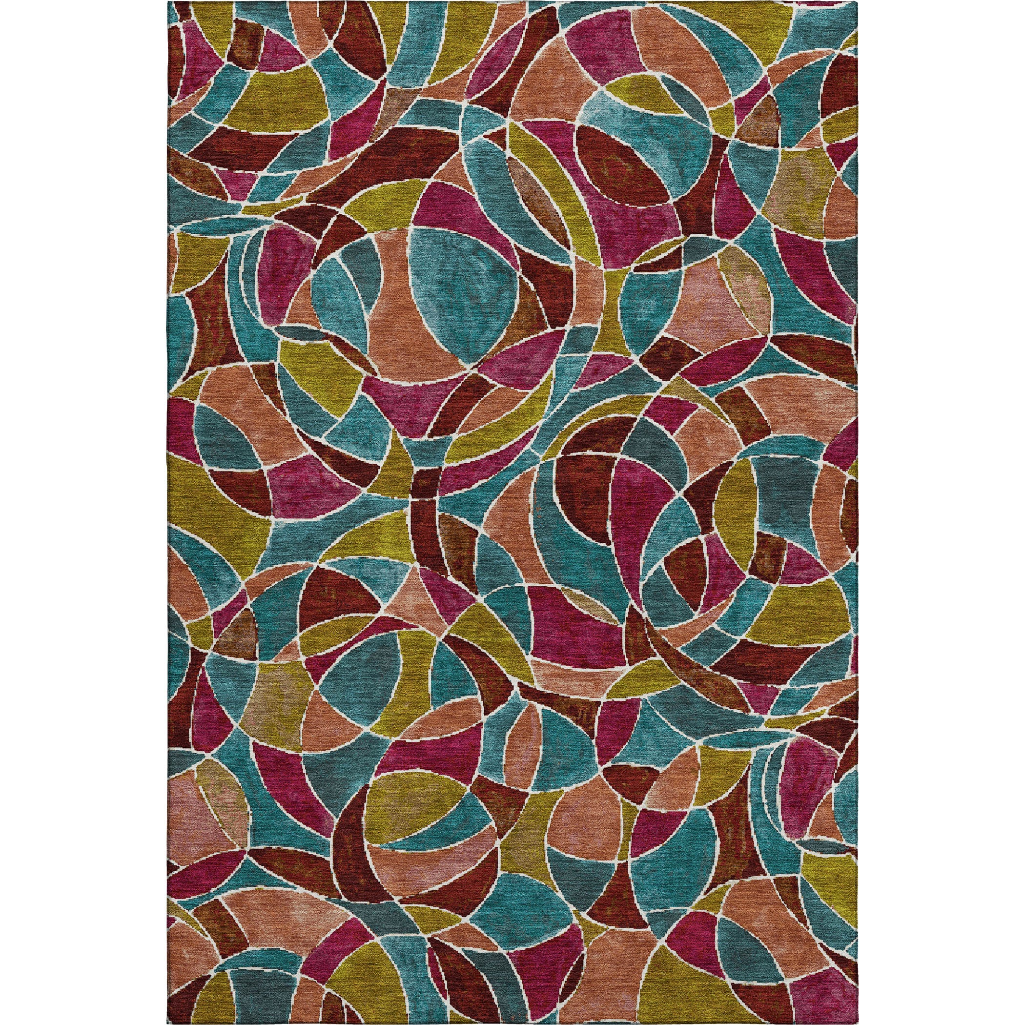 Split Machine Washable Transitional Merlot Red Rug 2'6" x 3'10" #shape_Rectangle