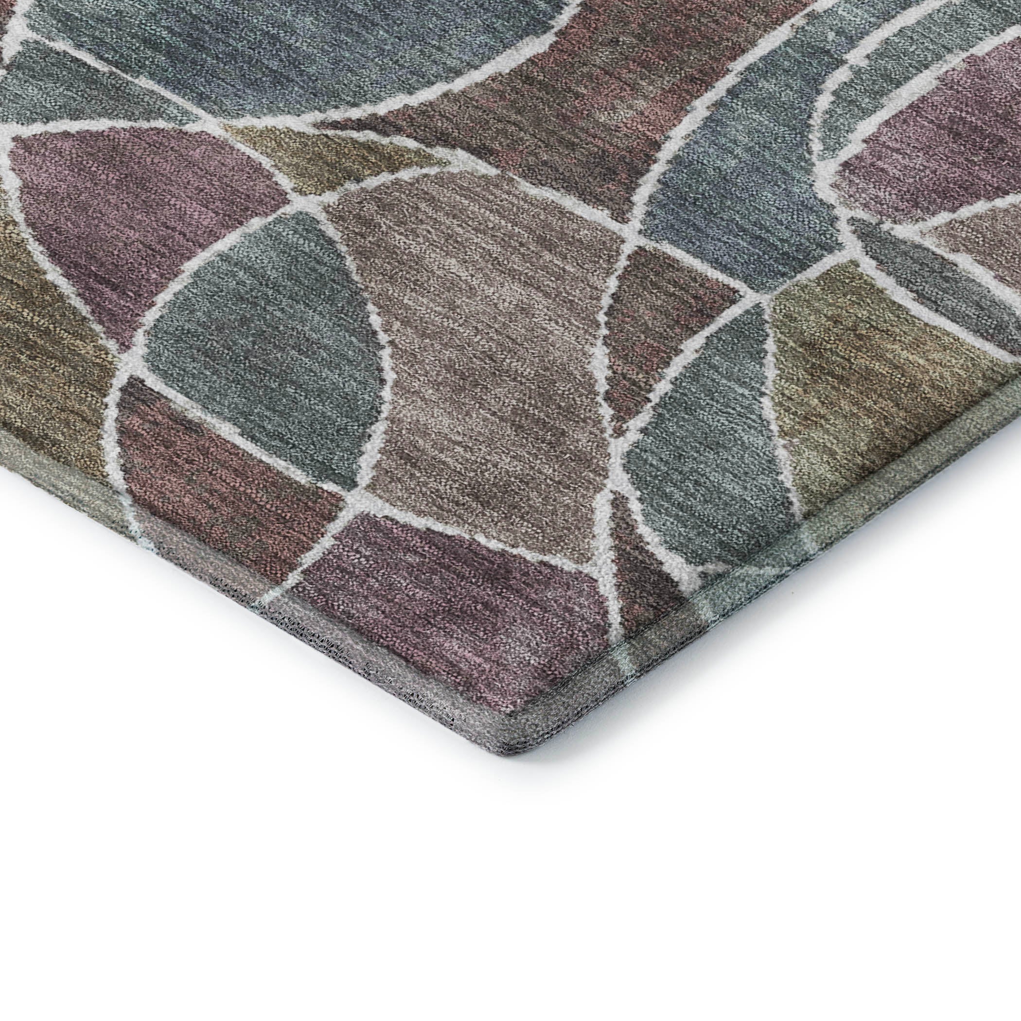 Split Machine Washable Transitional Plum Purple Rug 1'8" x 2'6" #shape_Rectangle