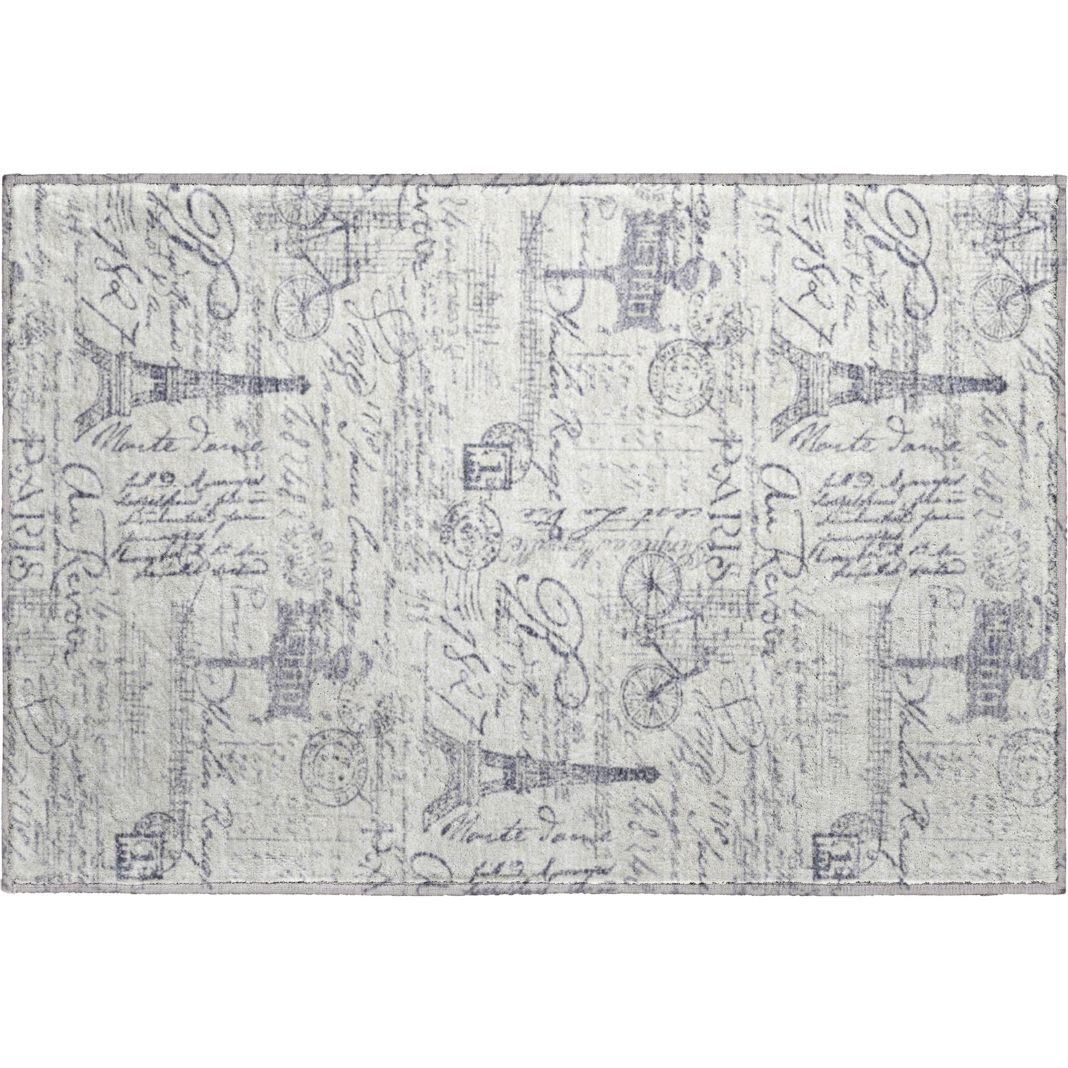 Seville Machine Washable Transitional Ivory Rug 1'8" x 2'6" #shape_Rectangle