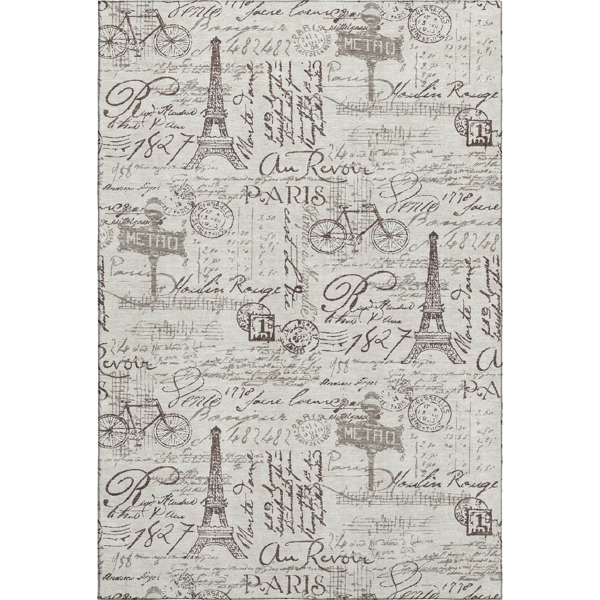 Seville Machine Washable Transitional Linen Ivory Rug 2'6" x 3'10" #shape_Rectangle