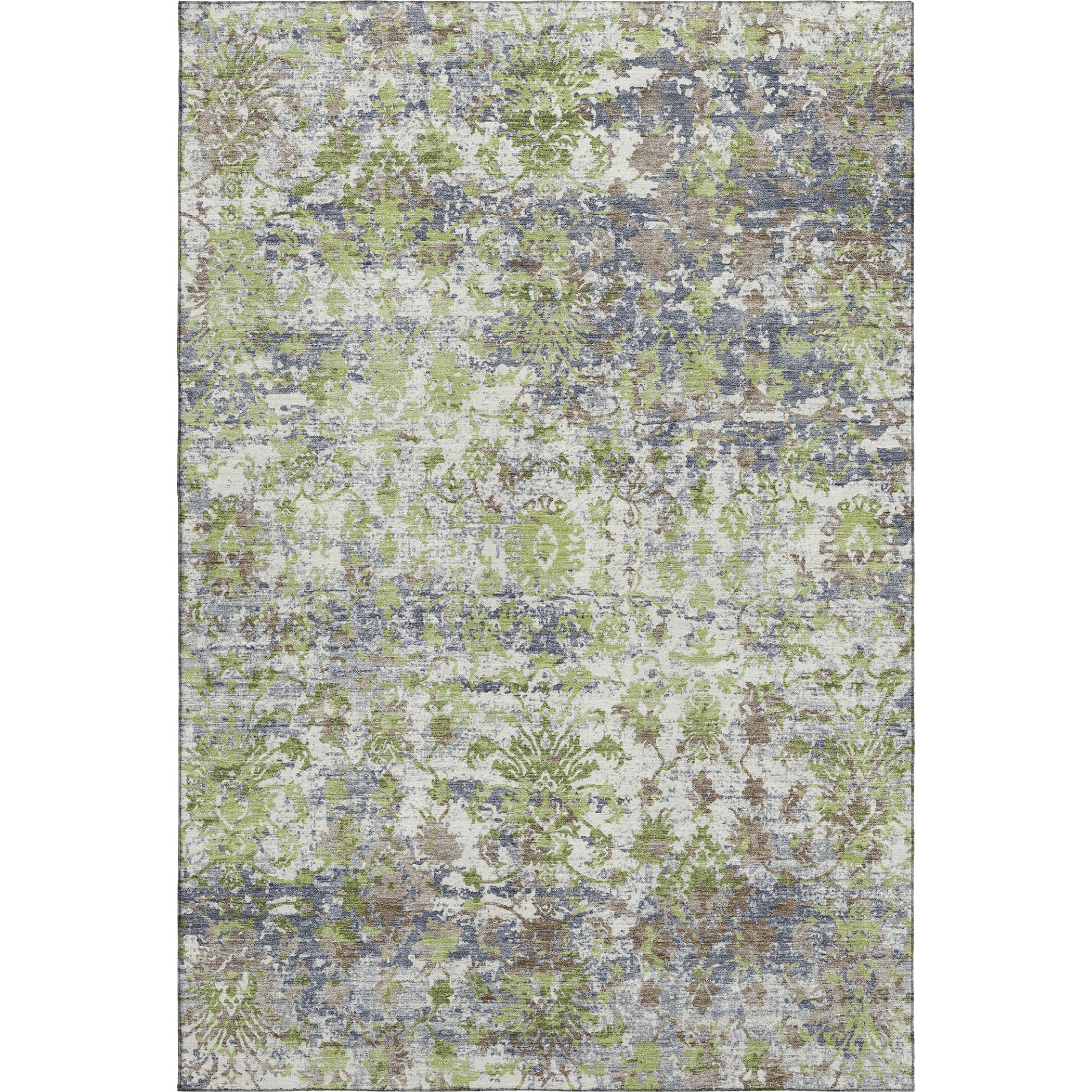 Dubrovnik Machine Washable Transitional Aloe Green Rug 2'6" x 3'10" #shape_Rectangle