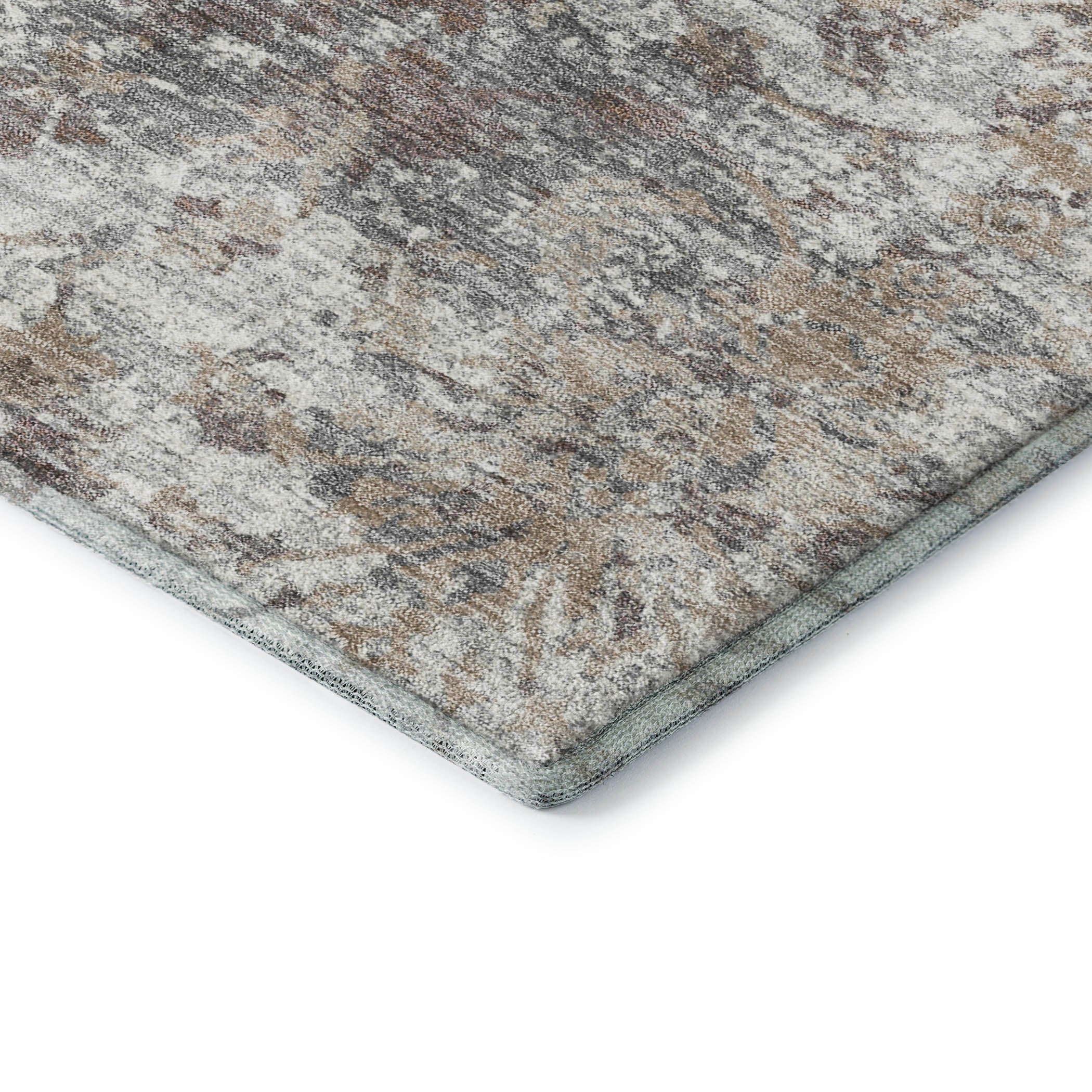Dubrovnik Machine Washable Transitional Taupe Brown Rug 1'8" x 2'6" #shape_Rectangle