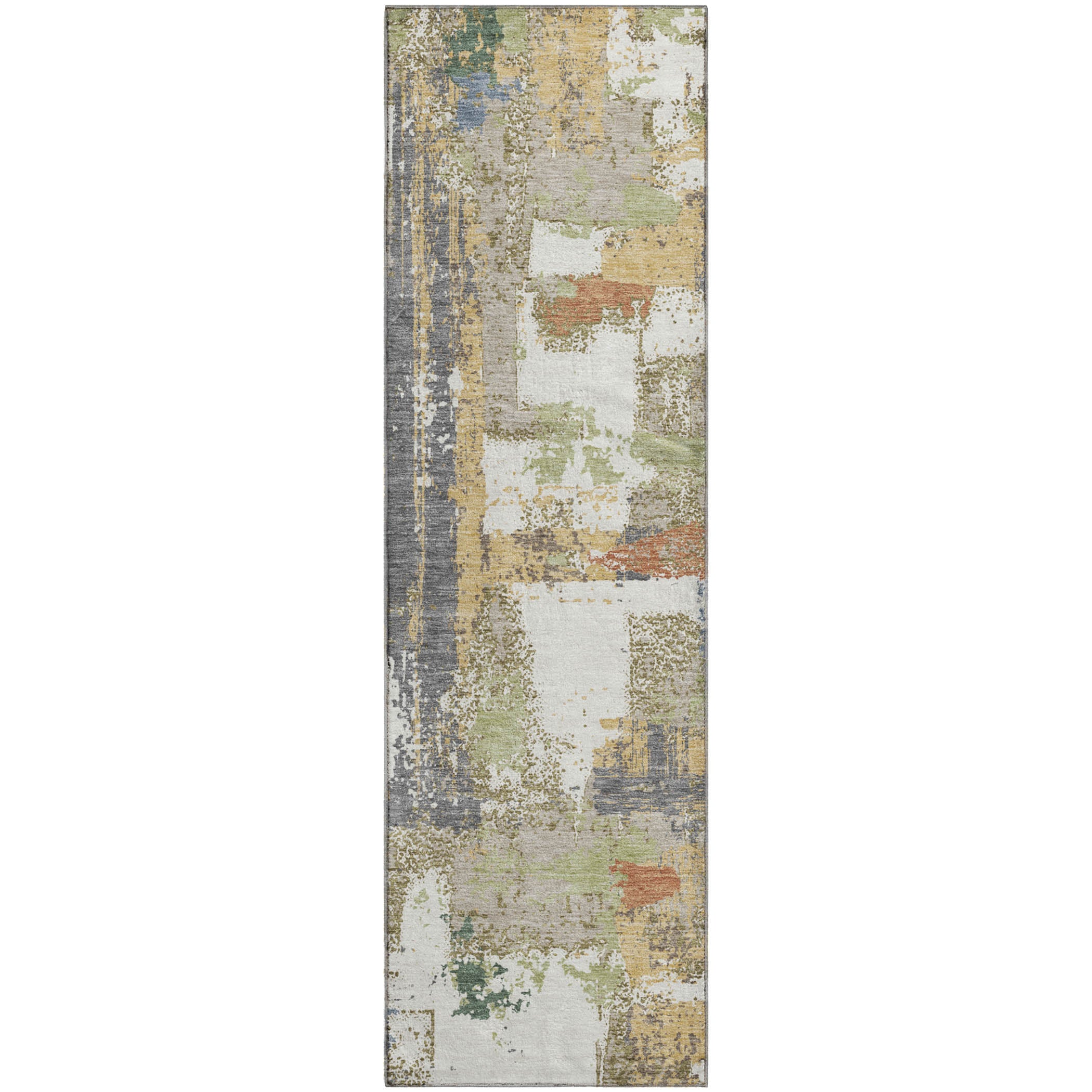Seoul Machine Washable Transitional Ivory Rug 2'3" x 7'6" #shape_Runner