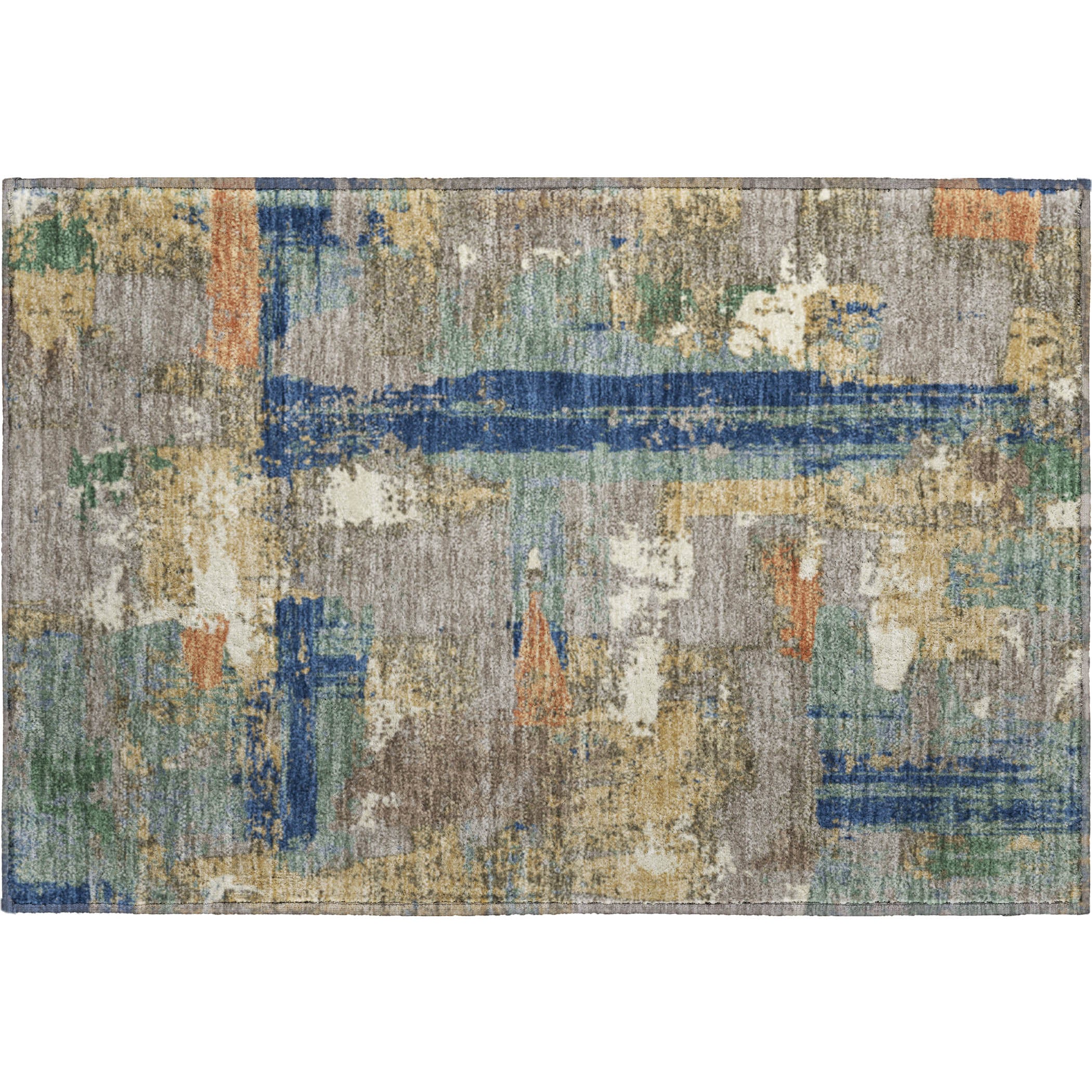 Seoul Machine Washable Transitional Taupe Brown Rug 1'8" x 2'6" #shape_Rectangle