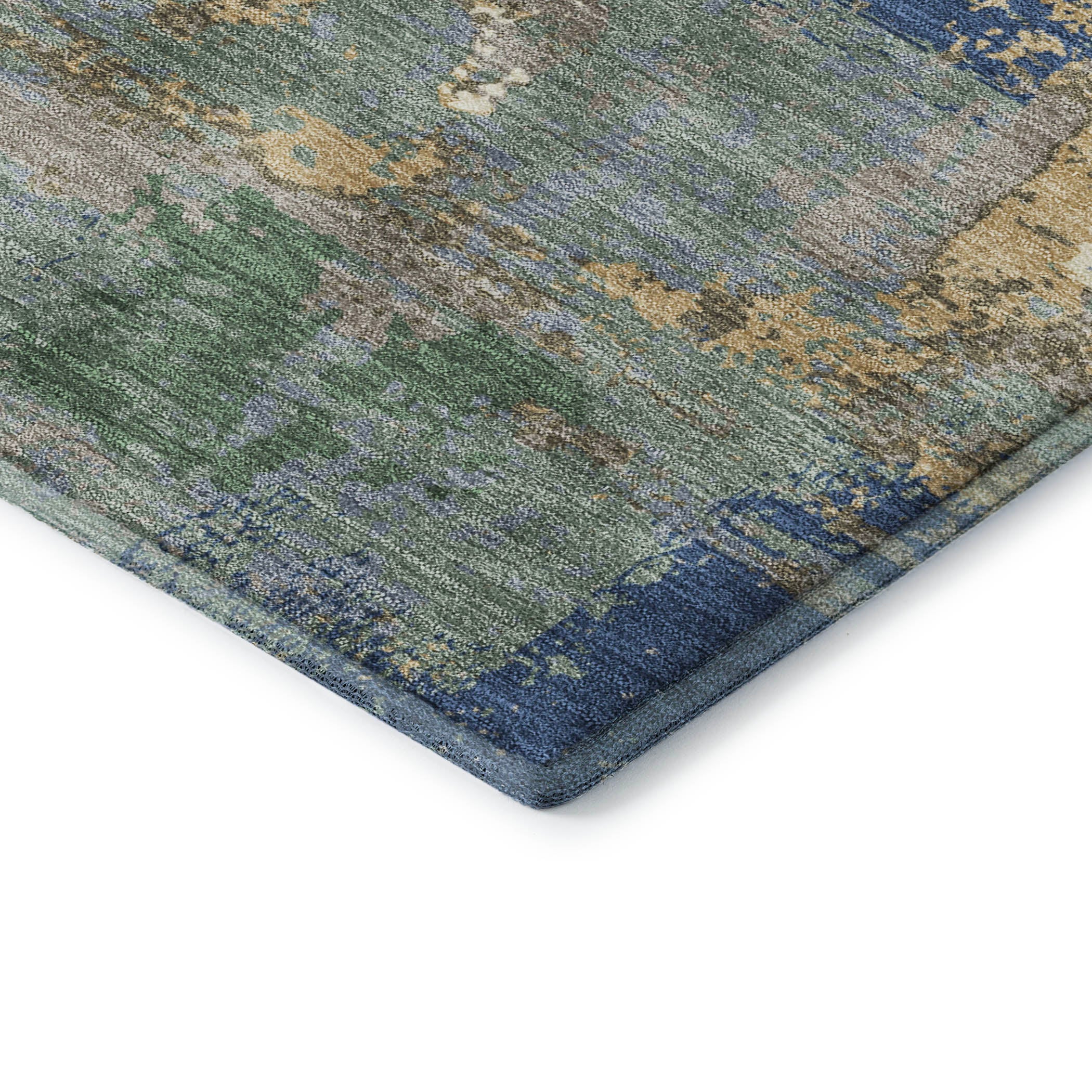 Seoul Machine Washable Transitional Taupe Brown Rug 1'8" x 2'6" #shape_Rectangle