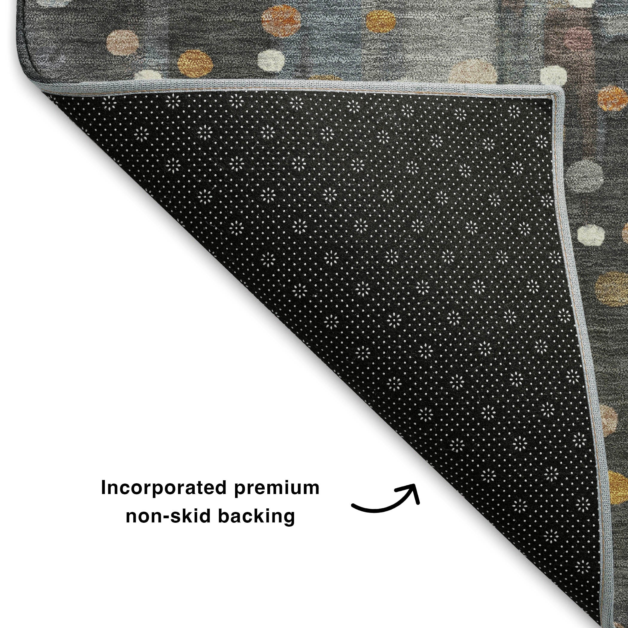 Seville Machine Washable Transitional Gray Rug 1'8" x 2'6" #shape_Rectangle
