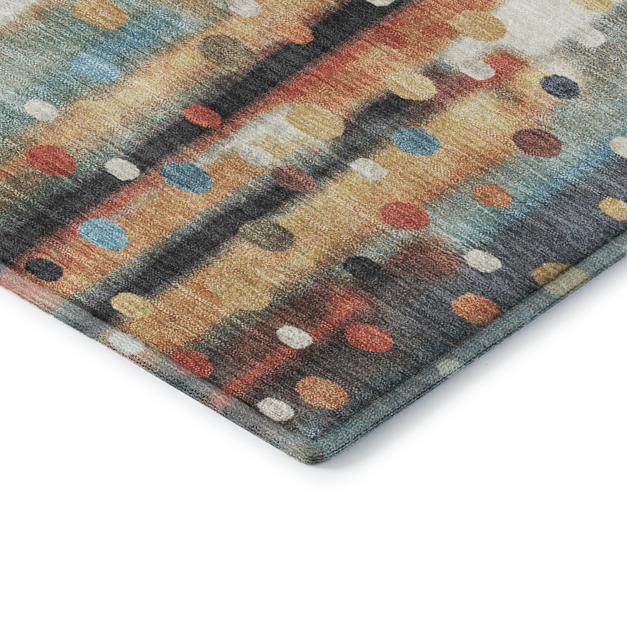 Seville Machine Washable Transitional Teal Rug 1'8" x 2'6" #shape_Rectangle