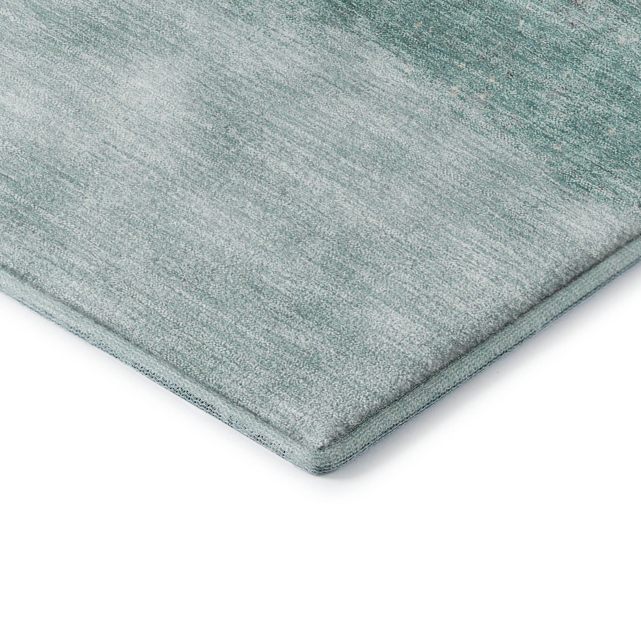 Luang Prabang Machine Washable Transitional Teal Rug 1'8" x 2'6" #shape_Rectangle