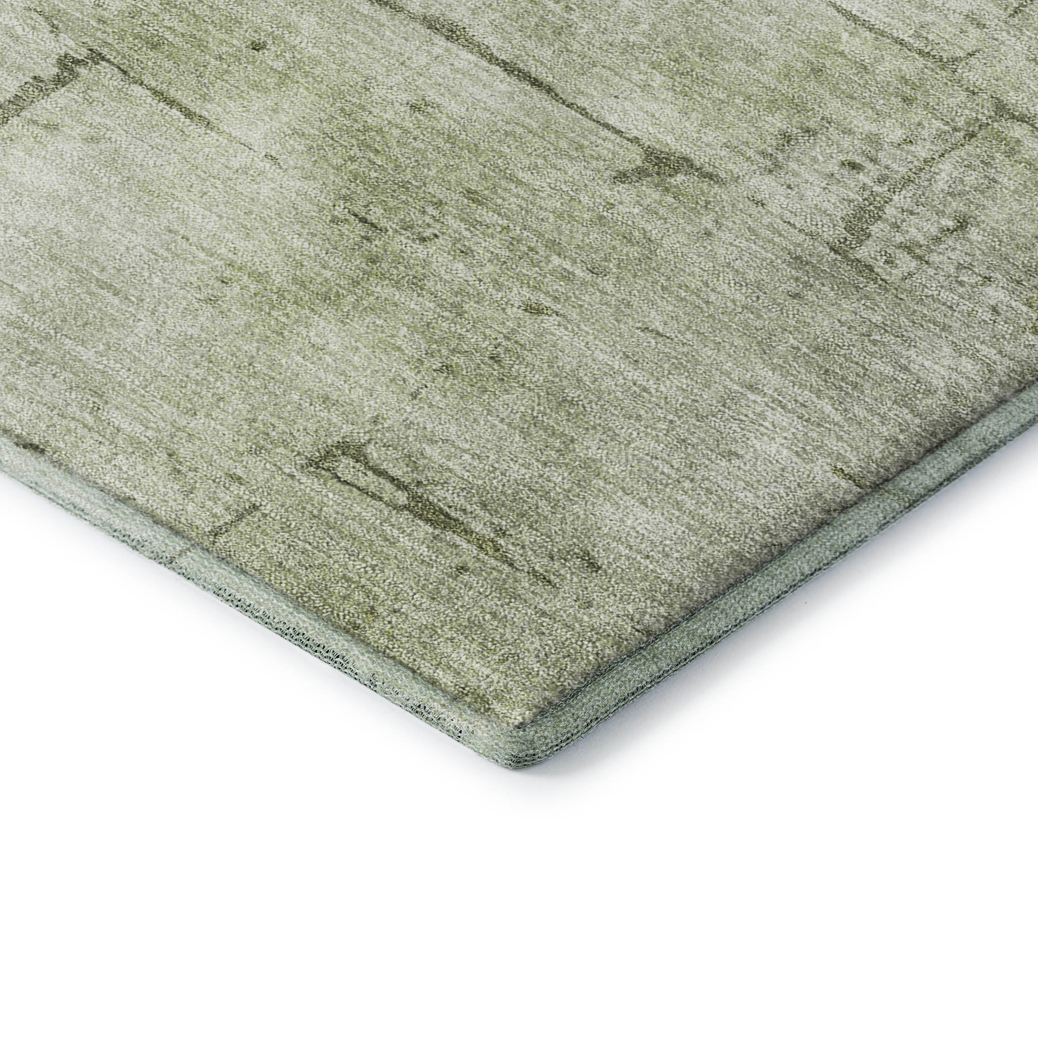 Queenstown Machine Washable Transitional Aloe Green Rug 1'8" x 2'6" #shape_Rectangle