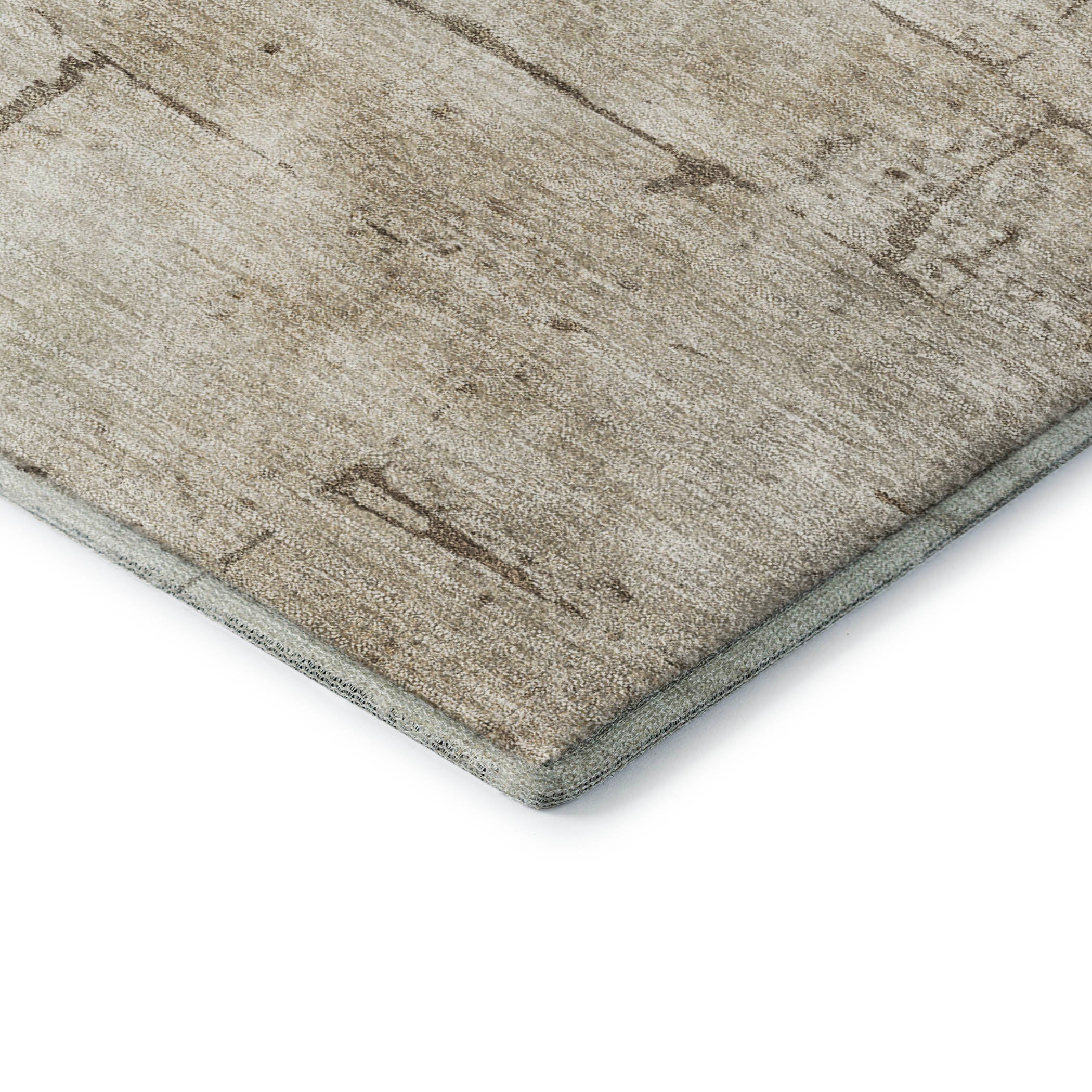 Queenstown Machine Washable Transitional Beige Brown Rug 1'8" x 2'6" #shape_Rectangle