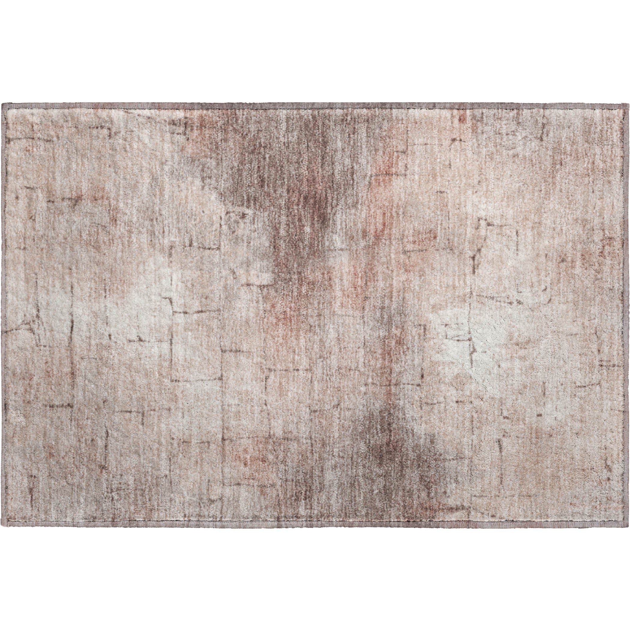Queenstown Machine Washable Transitional Coral Orange Rug 1'8" x 2'6" #shape_Rectangle
