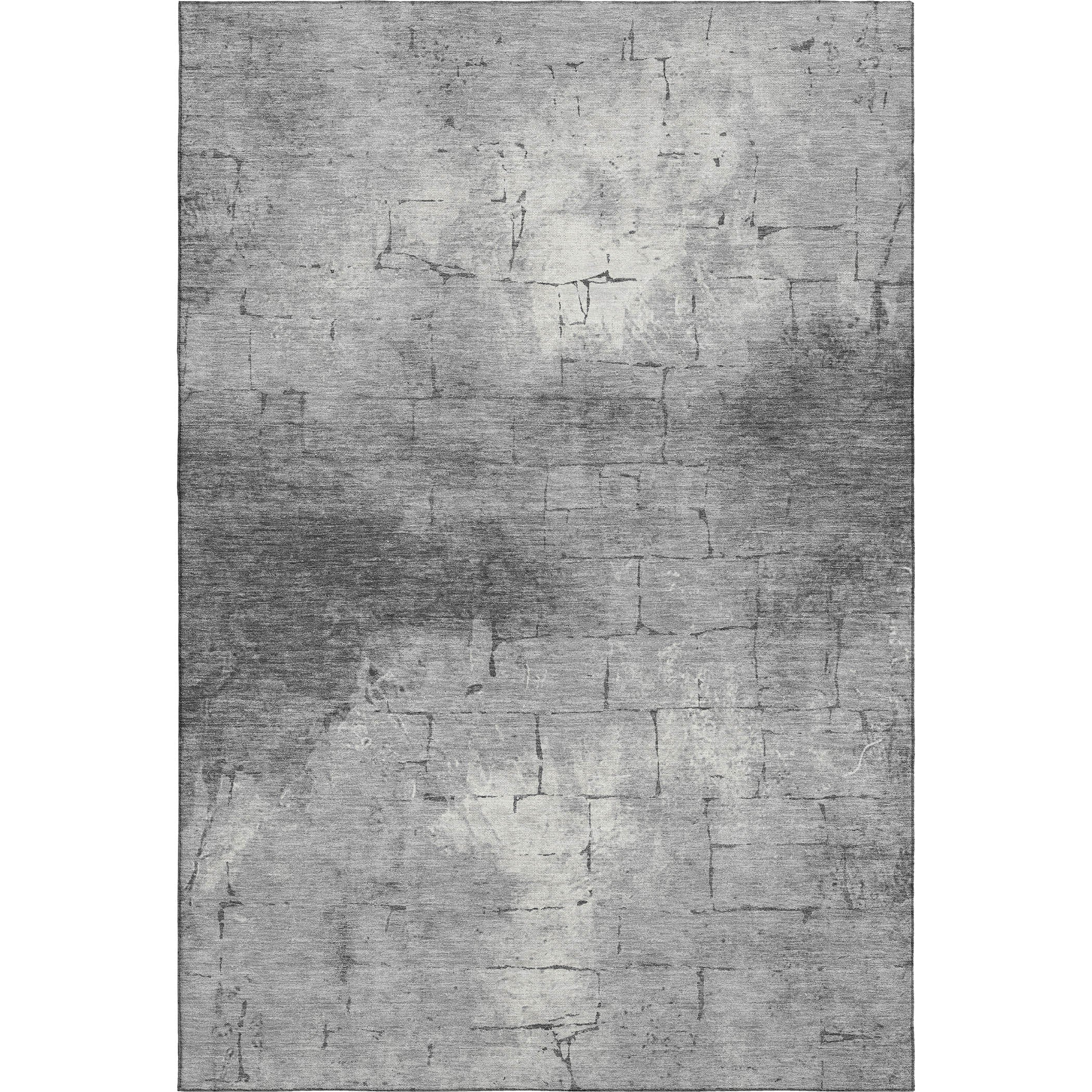 Queenstown Machine Washable Transitional Gray Rug 2'6" x 3'10" #shape_Rectangle