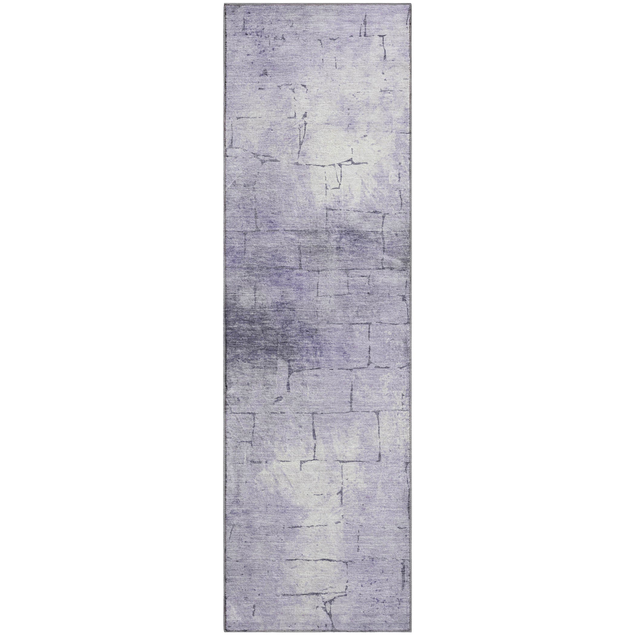 Queenstown Machine Washable Transitional Lavender Purple Rug 2'3" x 7'6" #shape_Runner