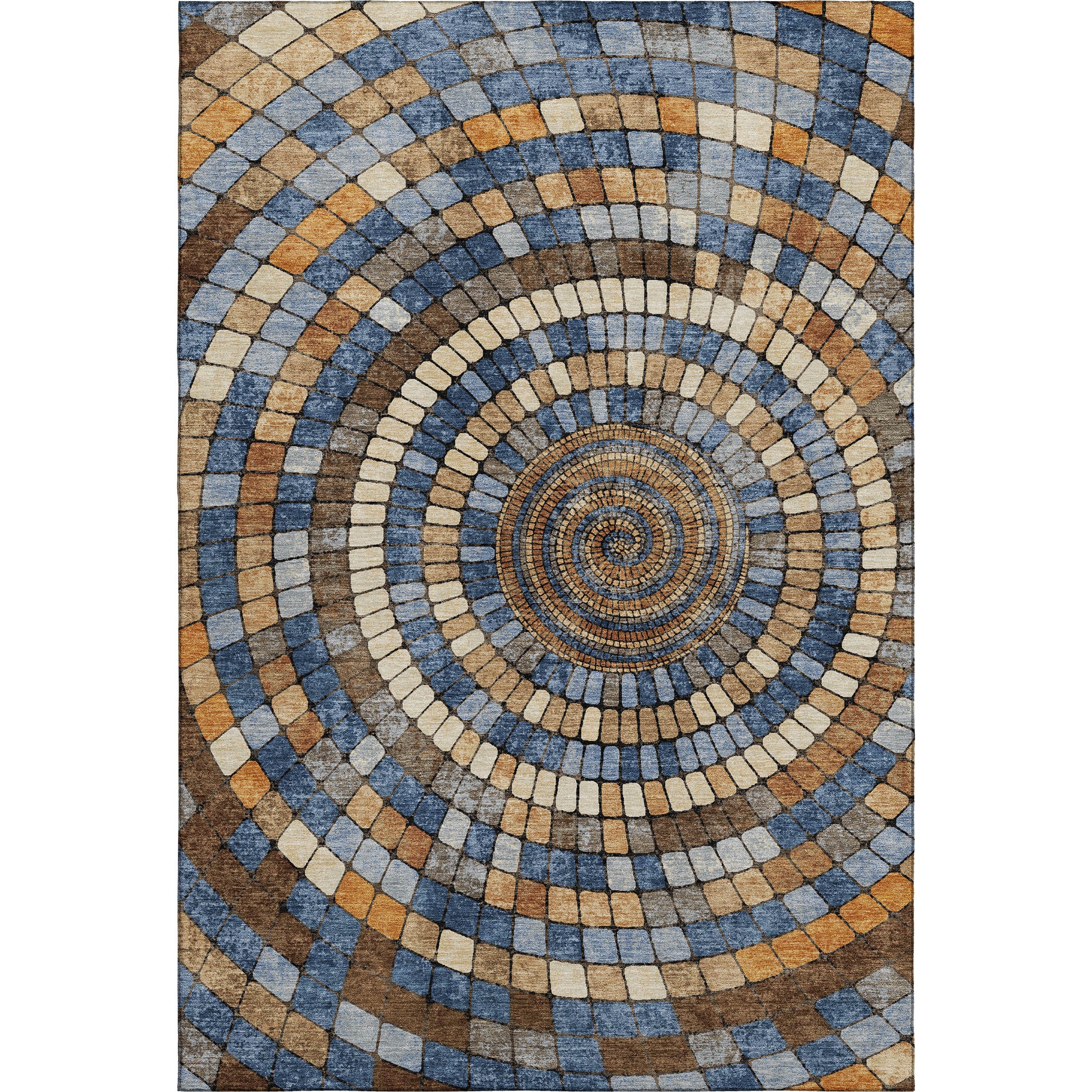 Siena Machine Washable Transitional Denim Blue Rug 2'6" x 3'10" #shape_Rectangle