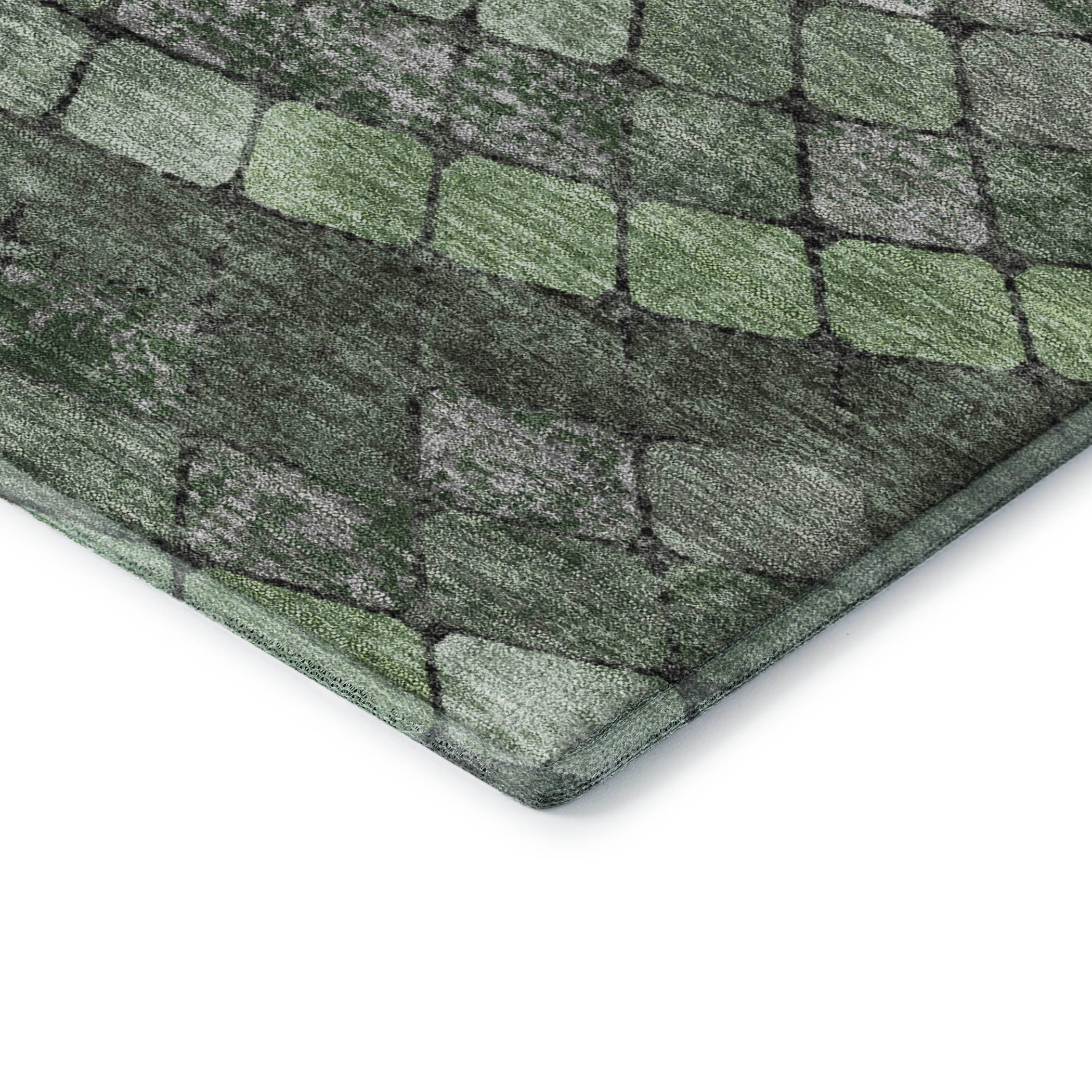 Siena Machine Washable Transitional Sage Green Rug 1'8" x 2'6" #shape_Rectangle