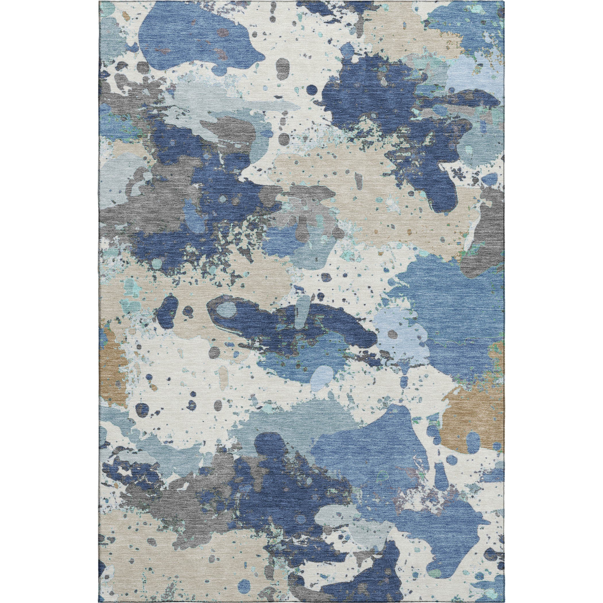 Marrakech Machine Washable Transitional Denim Blue Rug 2'6" x 3'10" #shape_Rectangle