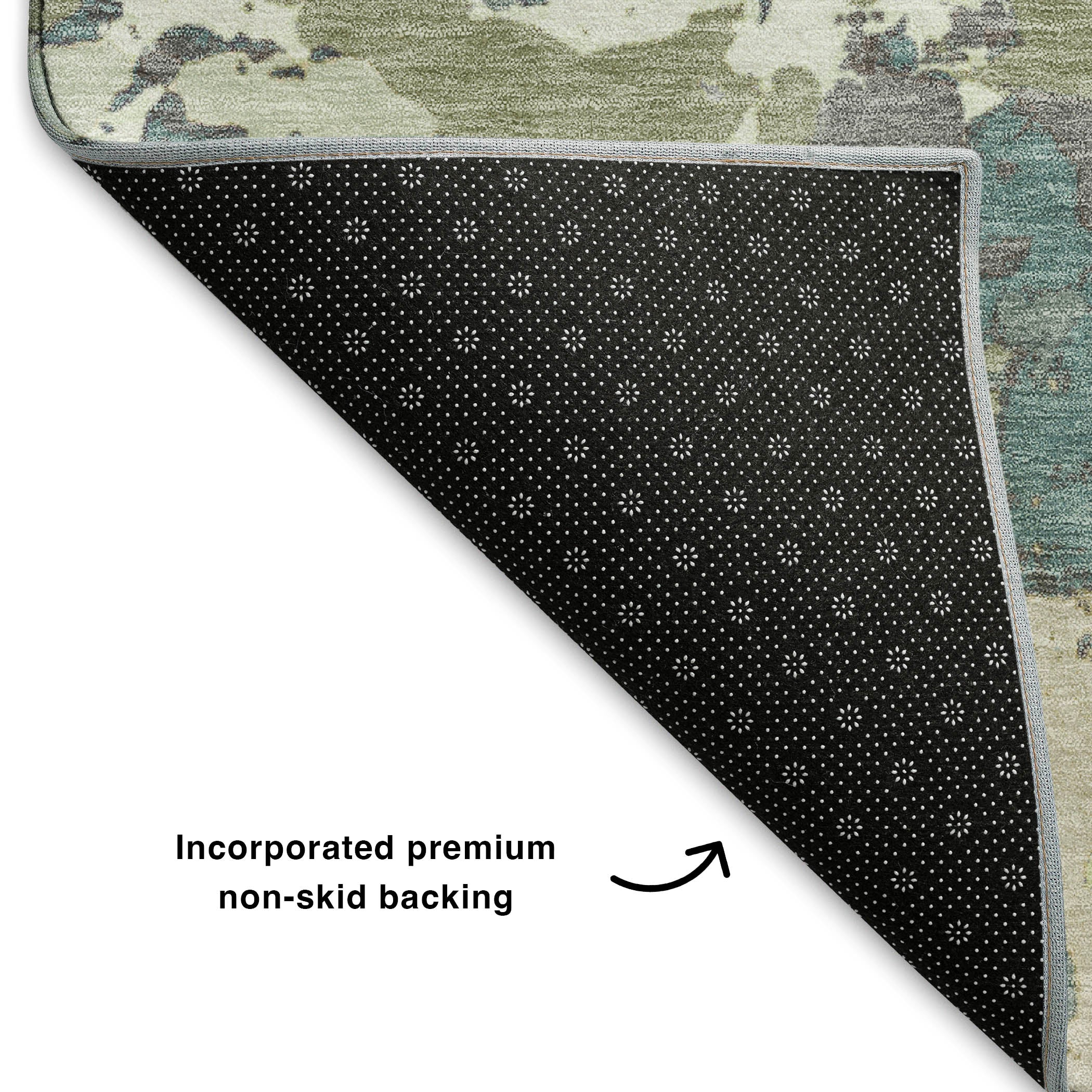 Marrakech Machine Washable Transitional Seafoam Blue Rug 1'8" x 2'6" #shape_Rectangle