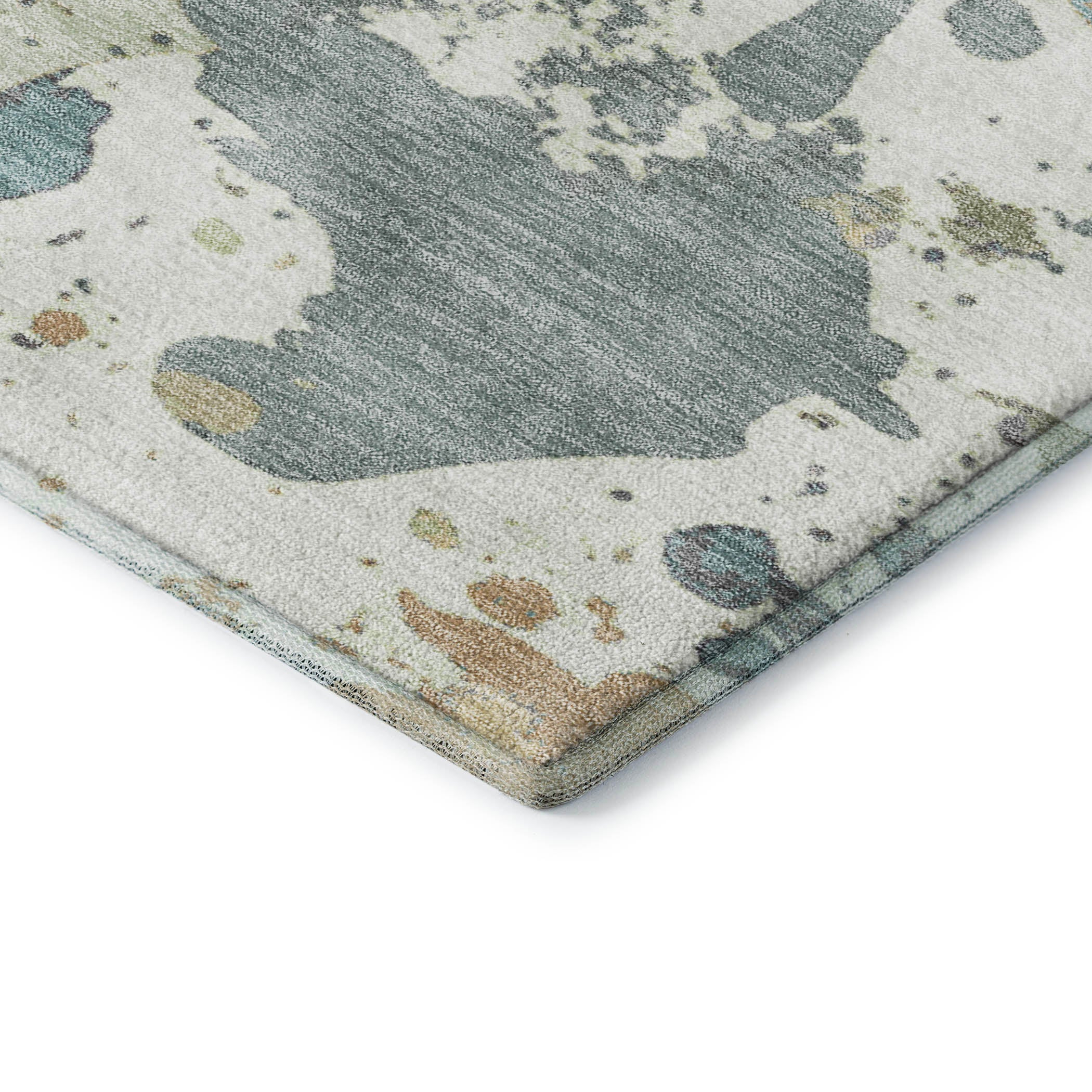 Marrakech Machine Washable Transitional Seafoam Blue Rug 1'8" x 2'6" #shape_Rectangle