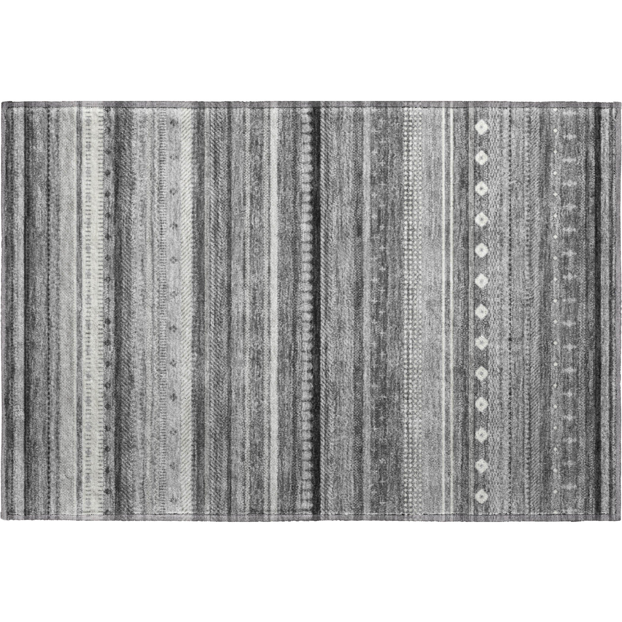 Lisbon Machine Washable Transitional Gray Rug 1'8" x 2'6" #shape_Rectangle