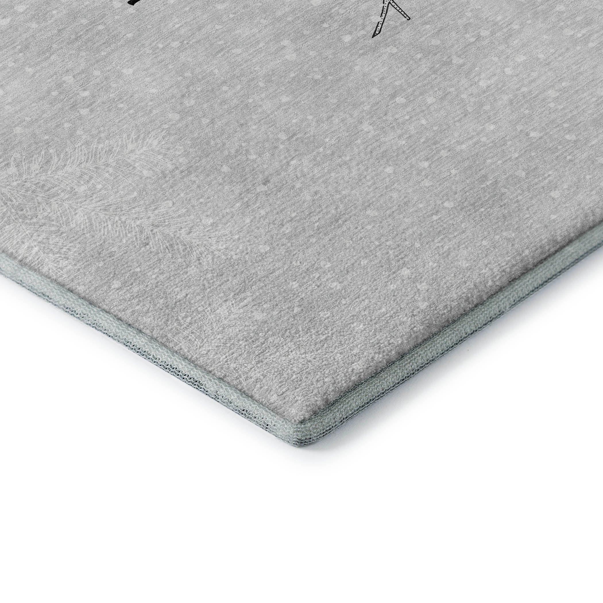 Hoi An Machine Washable Holiday Gray Rug 1'8" x 2'6" #shape_Rectangle