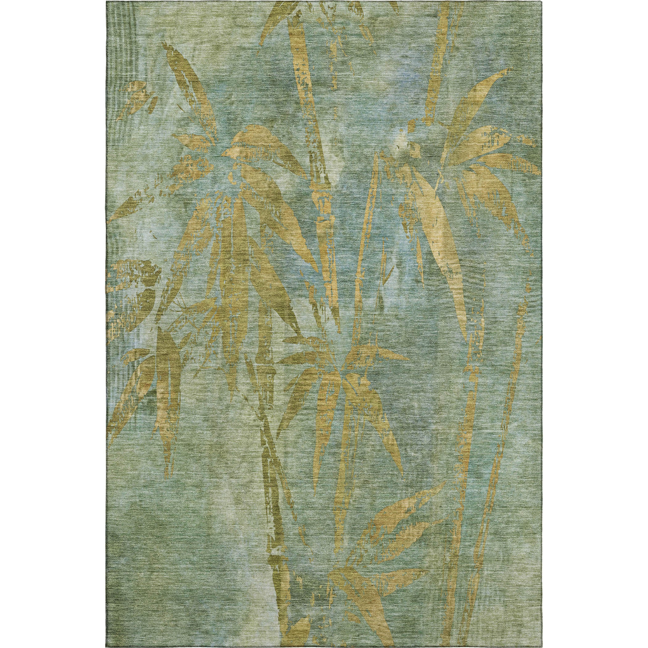 Vienna Machine Washable Transitional Aloe Green Rug 2'6" x 3'10" #shape_Rectangle
