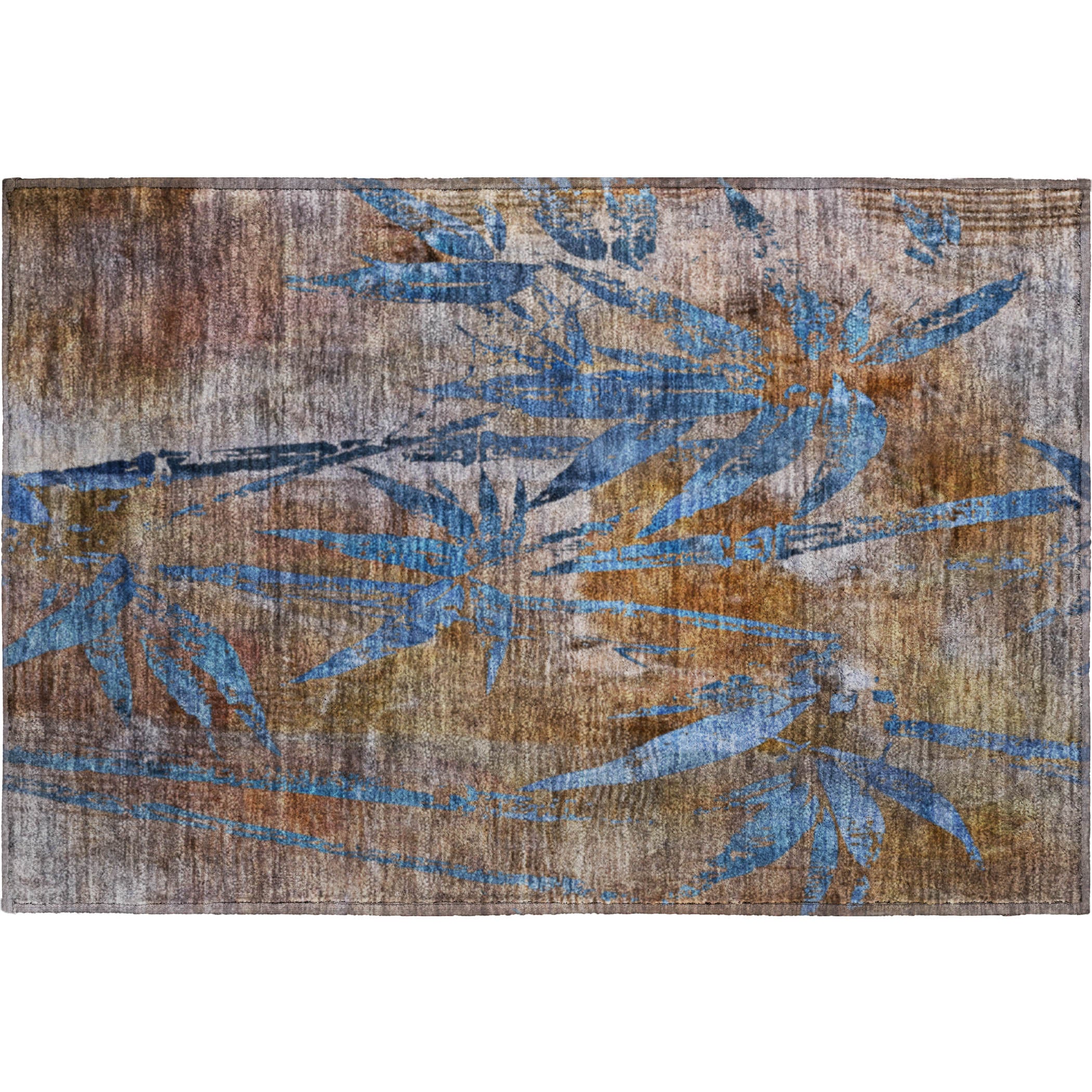 Vienna Machine Washable Transitional Brown Rug 1'8" x 2'6" #shape_Rectangle